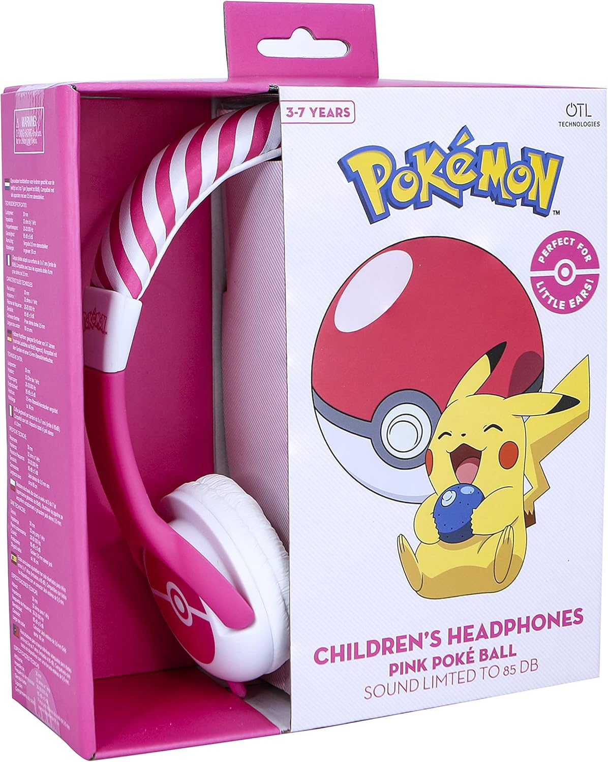 OTL PK0842 Pokemon Pokeball Junior Headphones. Pink image number 4