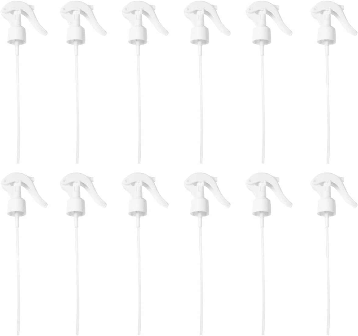DOITOOL 12Pcs Spray Bottle Trigger Replacement Industrial Trigger Sprayers Nozzles Chemical Resistant Spray Head Replacement Part for Gardening Cleaning Watering Supplies(White) image number 4