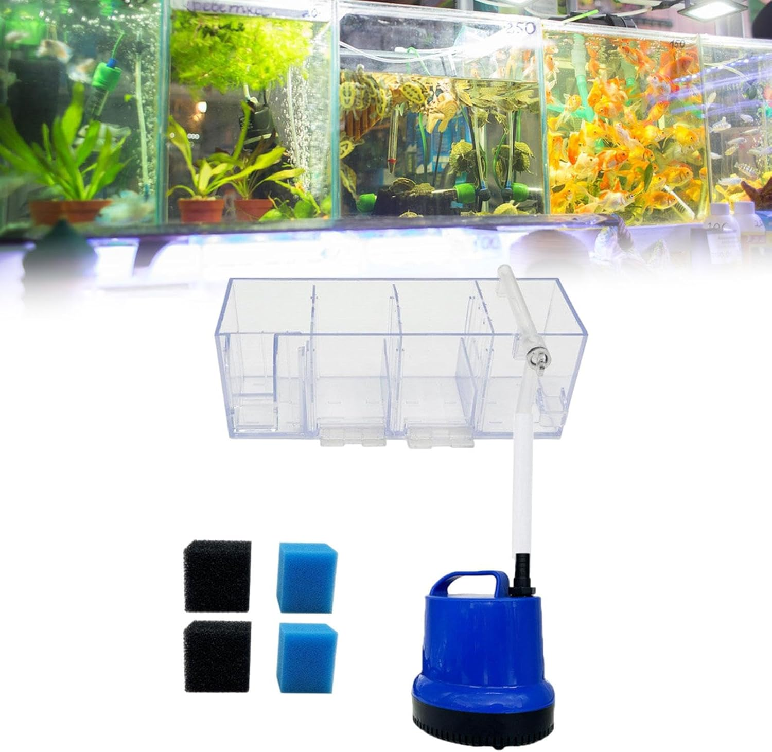 STARTIST Fish Tank External Filter Box Filtration System Fish Tank Accessory, Lightweight Water Purifier, Aquarium Hang on Back Filter, B - B image number 5