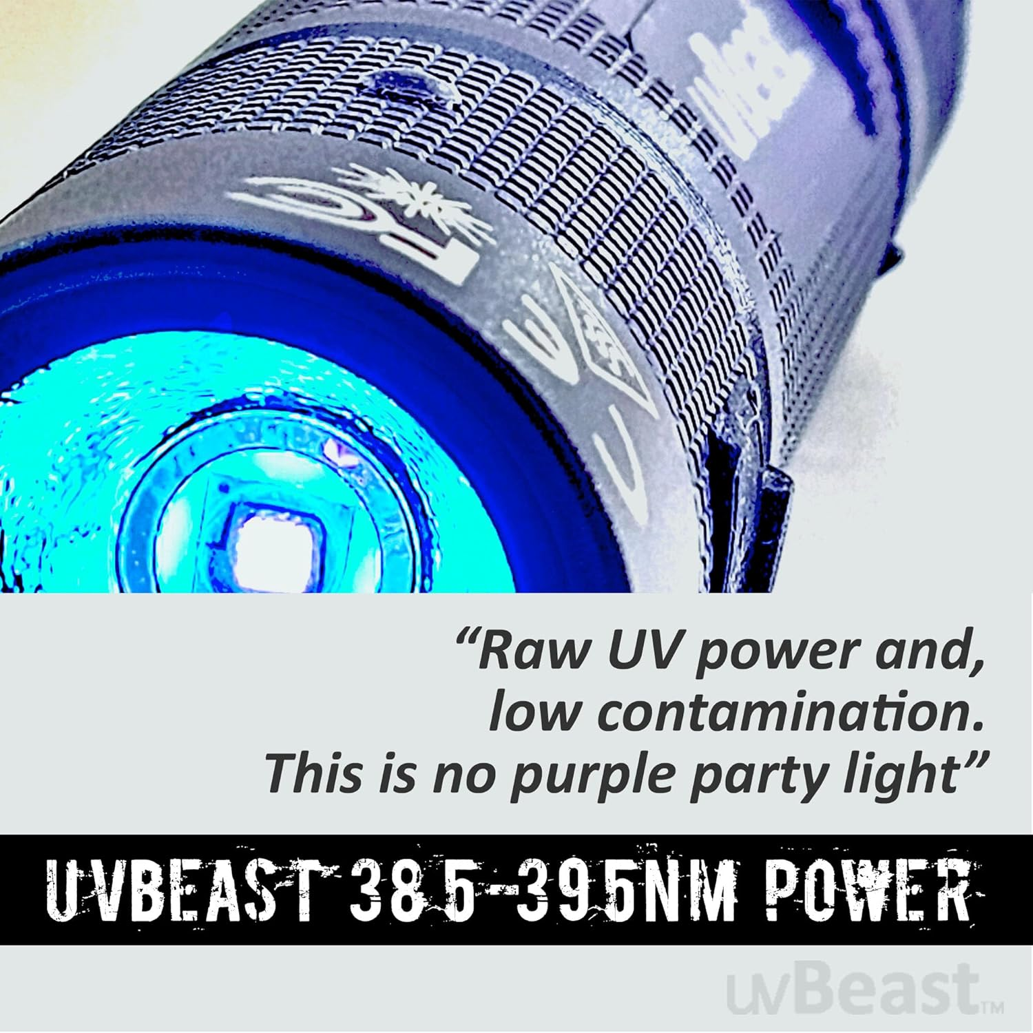 Uvbeast New V3 Mini - 385-395Nm - Black Light UV Flashlight &ndash; High Flux Density Ultraviolet - Professional Grade High Power Upgraded 5 Core UV LED &ndash; USA Stock image number 4