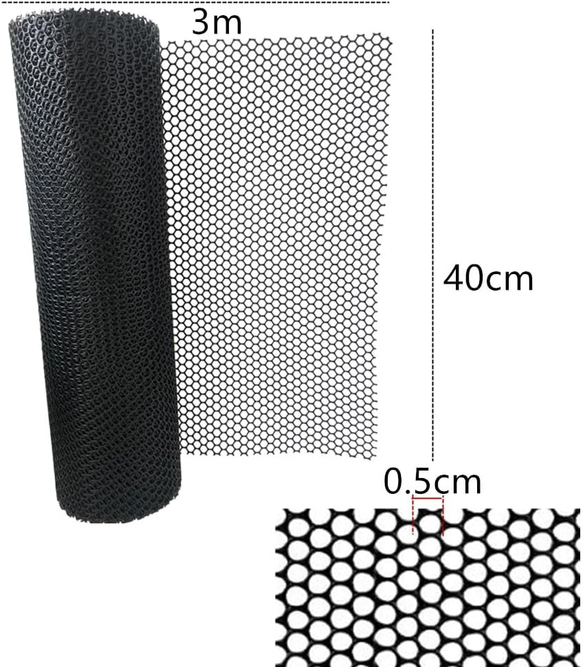 Plastic Chicken Wire Fence Mesh,Plastic Wire Mesh Fence Roll,40 X 300Cm,Plastic Wire Mesh Fence,For Garden Net, Poultry Fencing, Chicken Wire Frame,Animal Cage Fence,Floral Netting (Black) image number 3