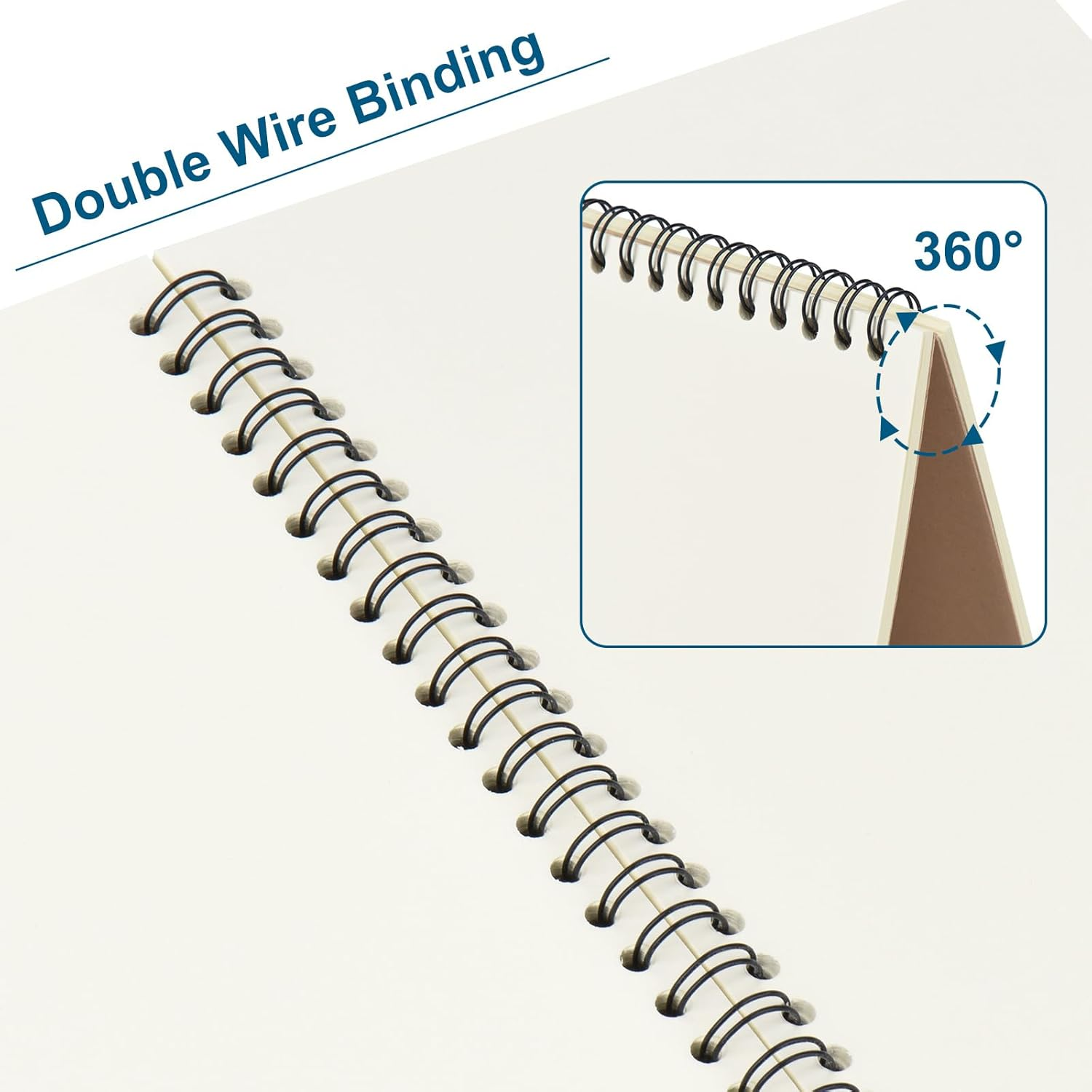 ZCZN 6 Pack A5 Blank Notebook, Spiral Notebook for School, Study, Office, 120 Pages/60 Sheets image number 6