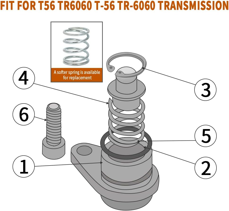 Foruly Reverse Lockout Solenoid Delete, Fit for T56 TR6060 T-56 TR-6060, Reverse Locking Solenoid Reduces the Risk of Accidentally Shifting into Reverse, Reverse Lockout Solenoid T56