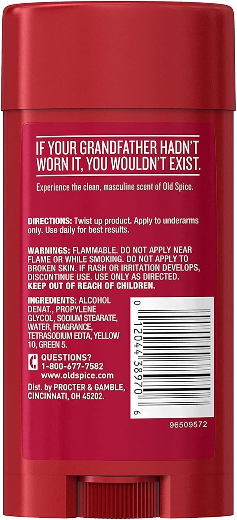 Old Spice Deodorant 3.25 Ounce Classic Original round Stick (96Ml) (3 Pack) image number 5
