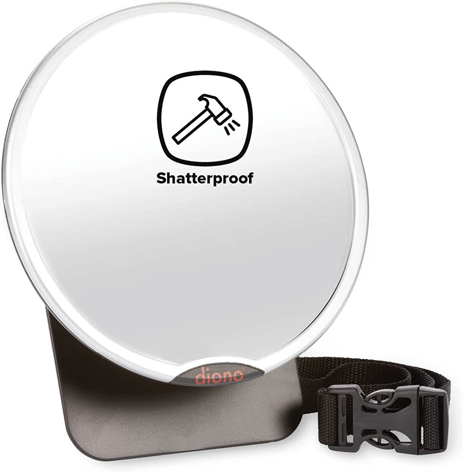 Diono Easy View Pack of 2 Baby Car Mirrors, Safety Car Seat Mirror for Rear Facing Infant, Fully Adjustable with 360 Rotation, Wide Crystal Clear View, Shatterproof, Crash Tested image number 1