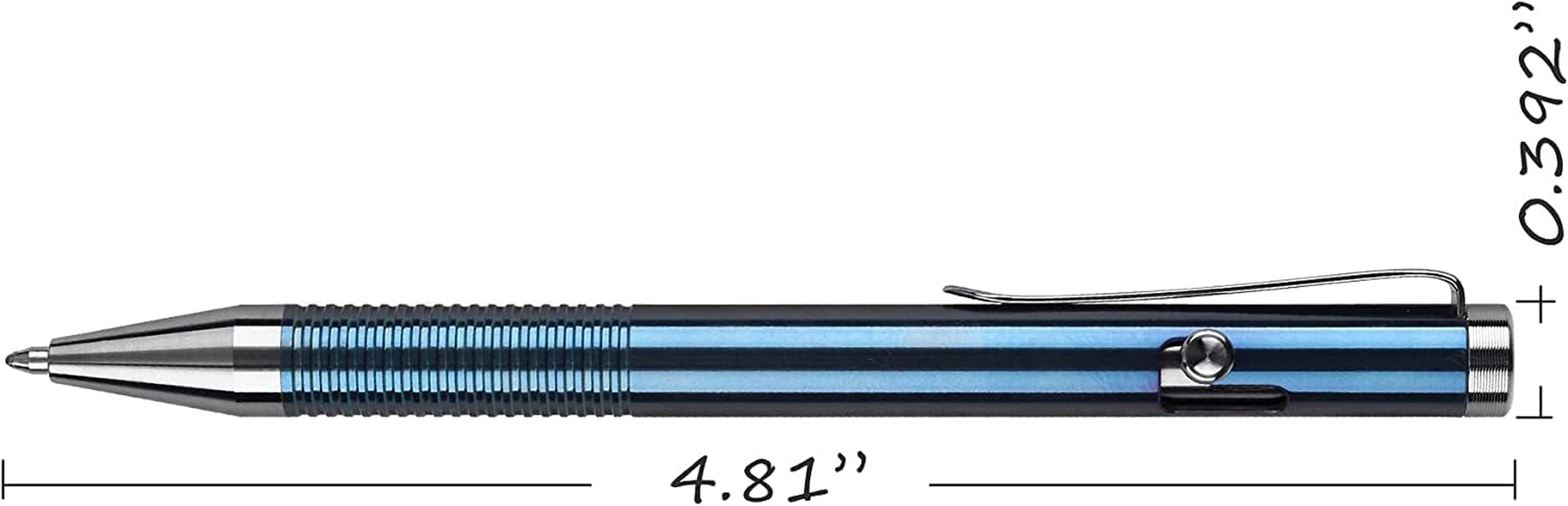 SMOOTHERPRO Titanium Ballpoint Pen Stainless Steel Pen Compatible with Parker Refill for EDC Signature Color Grey (Ti951) image number 2