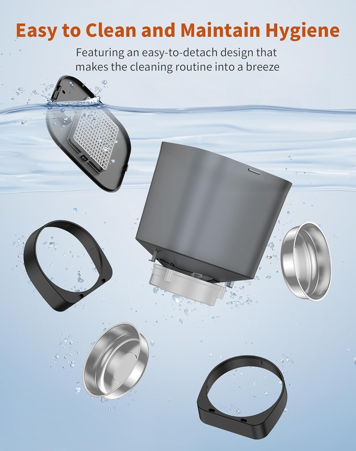 Honeyguardian Automatic Cat Feeder 2 Bowls, 3.5 L Automatic Feeder, Even Food Distribution for Cats and Dogs, Voice Recording, 1-6 Meals a Day image number 5