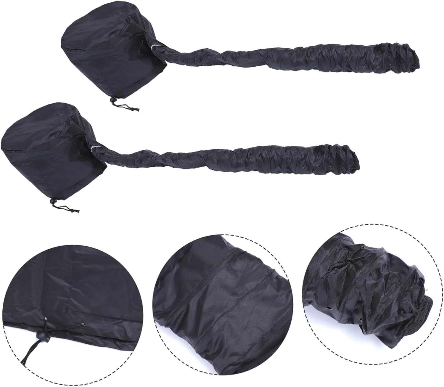 CIYODO 2Pcs Portable Thermal Hair Conditioning Caps Deep Conditioning Heat Hats for Home Use Travel Spa Durable Design Black for Hair Care image number 2