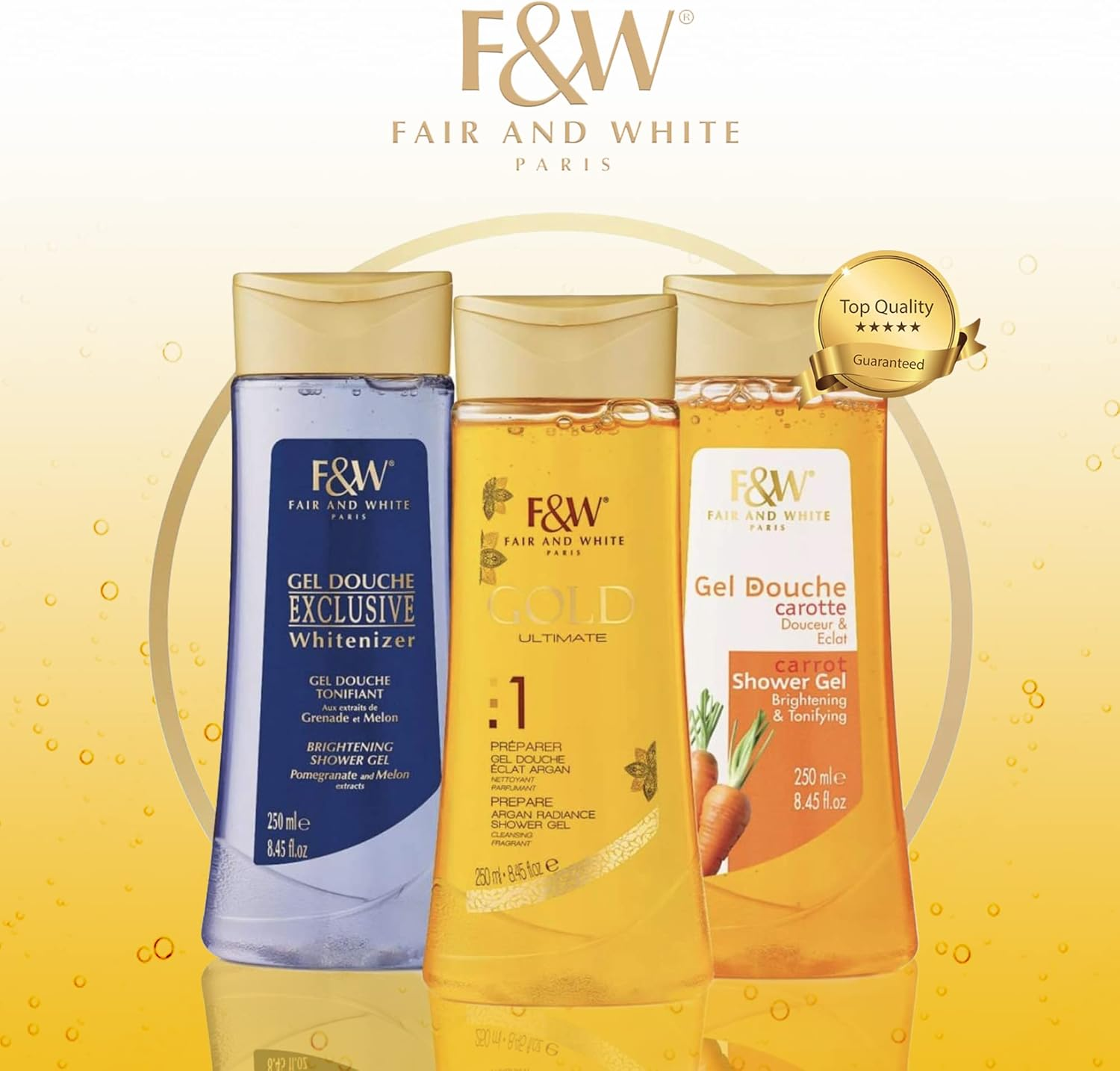 Fair and White Gold Ultimate Argan Radiance Shower Gel image number 4