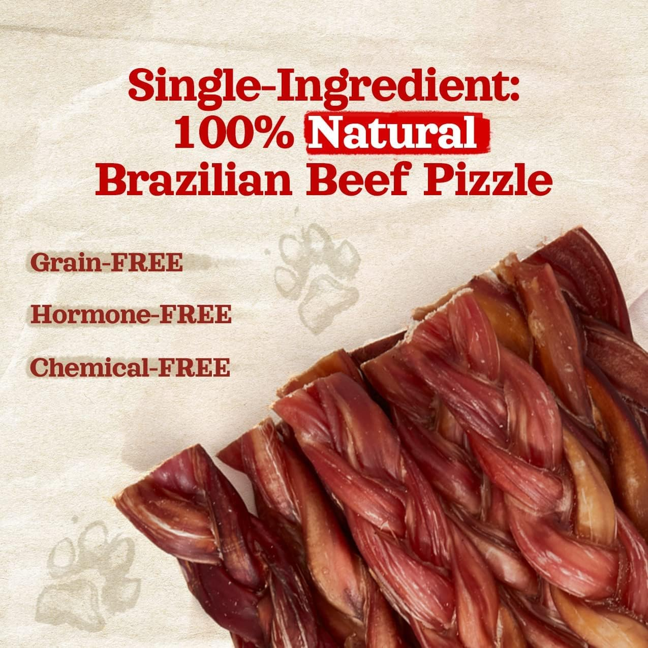 Natural Farm Odor-Free Braided Bully Sticks (12 Inch, 5 Pack) - 100% Grass-Fed Beef, Grain-Free, Low Fat & Fully Digestible Best Dental Treats - Safest Long Lasting Pizzle Chews to Keep Your Dog Busy image number 2