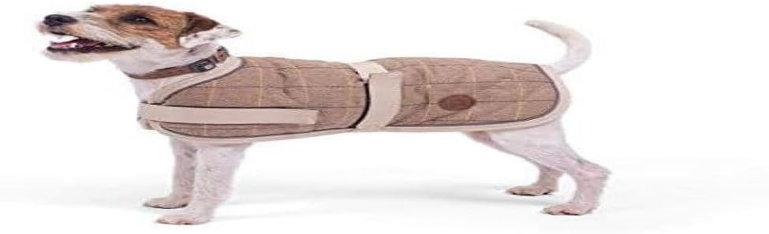 Petface Tan Tweed Dog Coat, 45 Cm