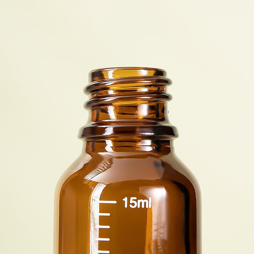 Jarlathy 2 Pcs 100Ml Amber Glass Dropper Bottles, Essential Oil Vials with Measured Eye Dropper, Perfect for Travel, Storing Essential Oils, Perfume Oils and Other Liquids