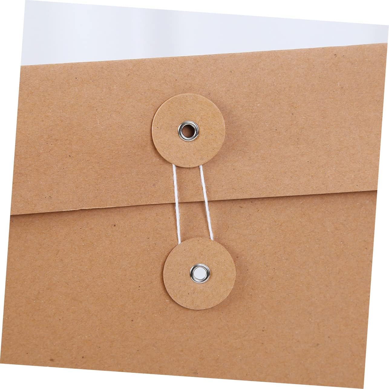 Happyyami 6Pcs A4 Kraft Paper File Bags 24X34X4Cm Structured Bottom Document Carriers Business Paper Organizer Holders Office Stationery Storage image number 5