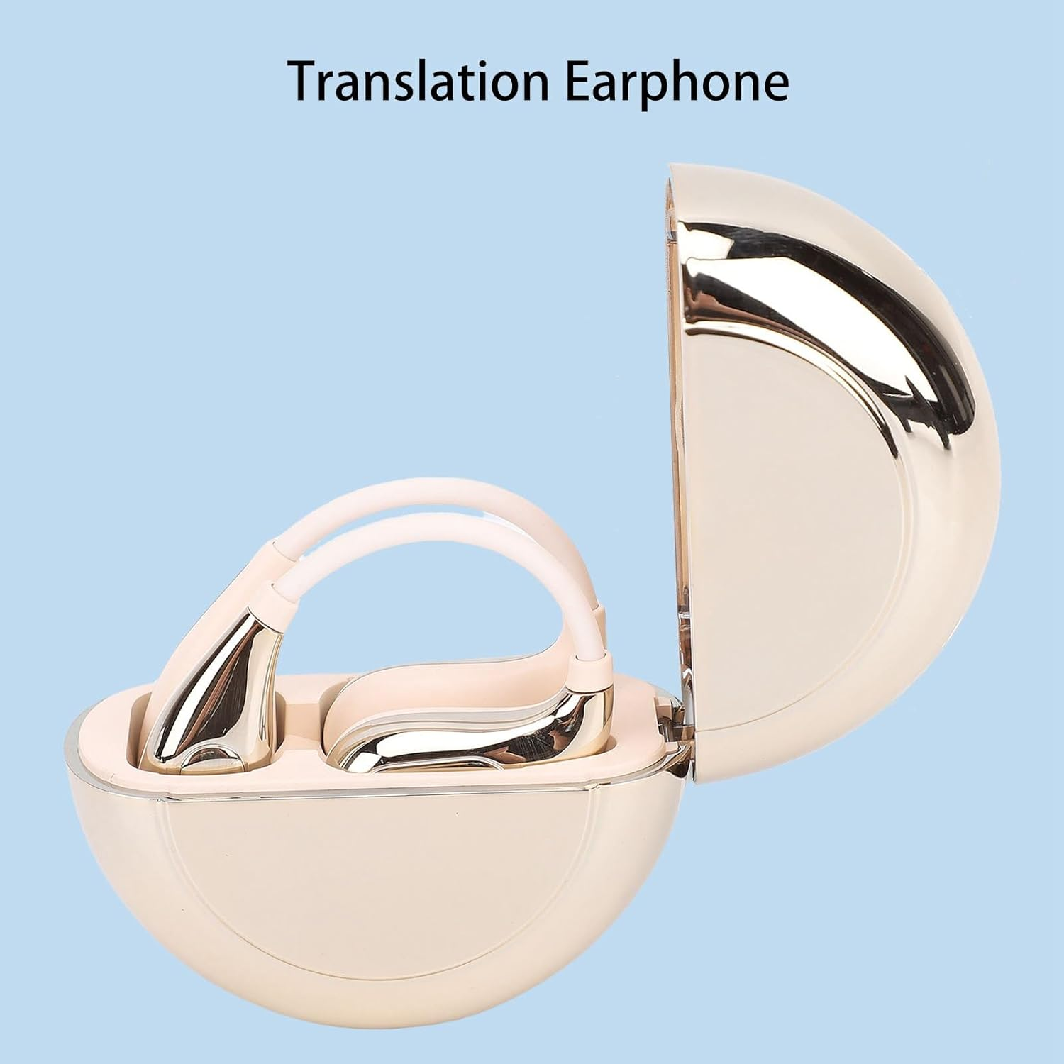 Luocute Real Time 164 Language Translation Earbud, AI Translation Earphones 0.5S Delay, 5.4, 7 Modes, 36H Playtime, IPX4 Waterproof with Voice Memo for Workout, Business, (Rose Golden) image number 4