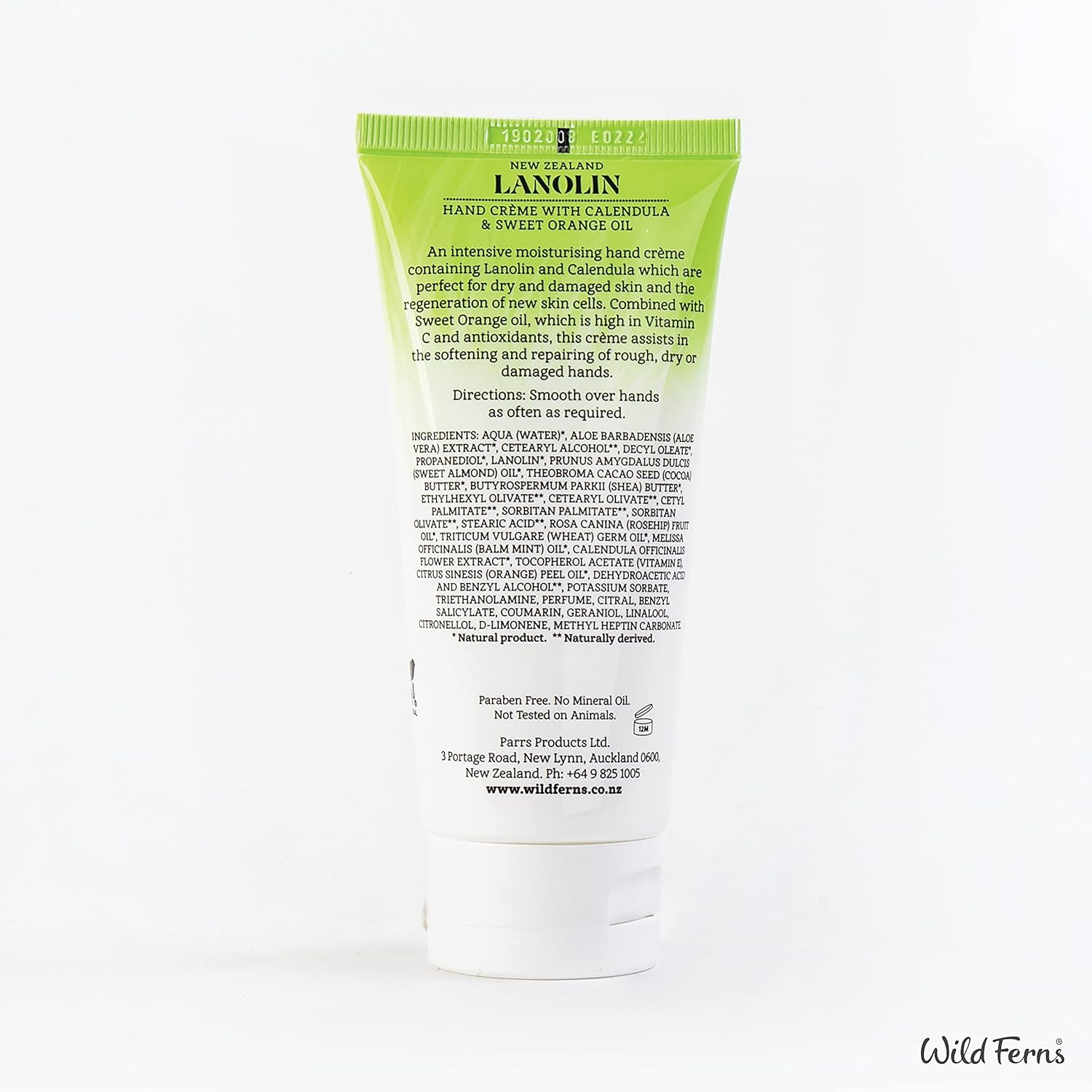 Wild Ferns Lanolin Hand Cr&egrave;me with Calendula and Sweet Orange Oil, 100Ml, Pack of 1