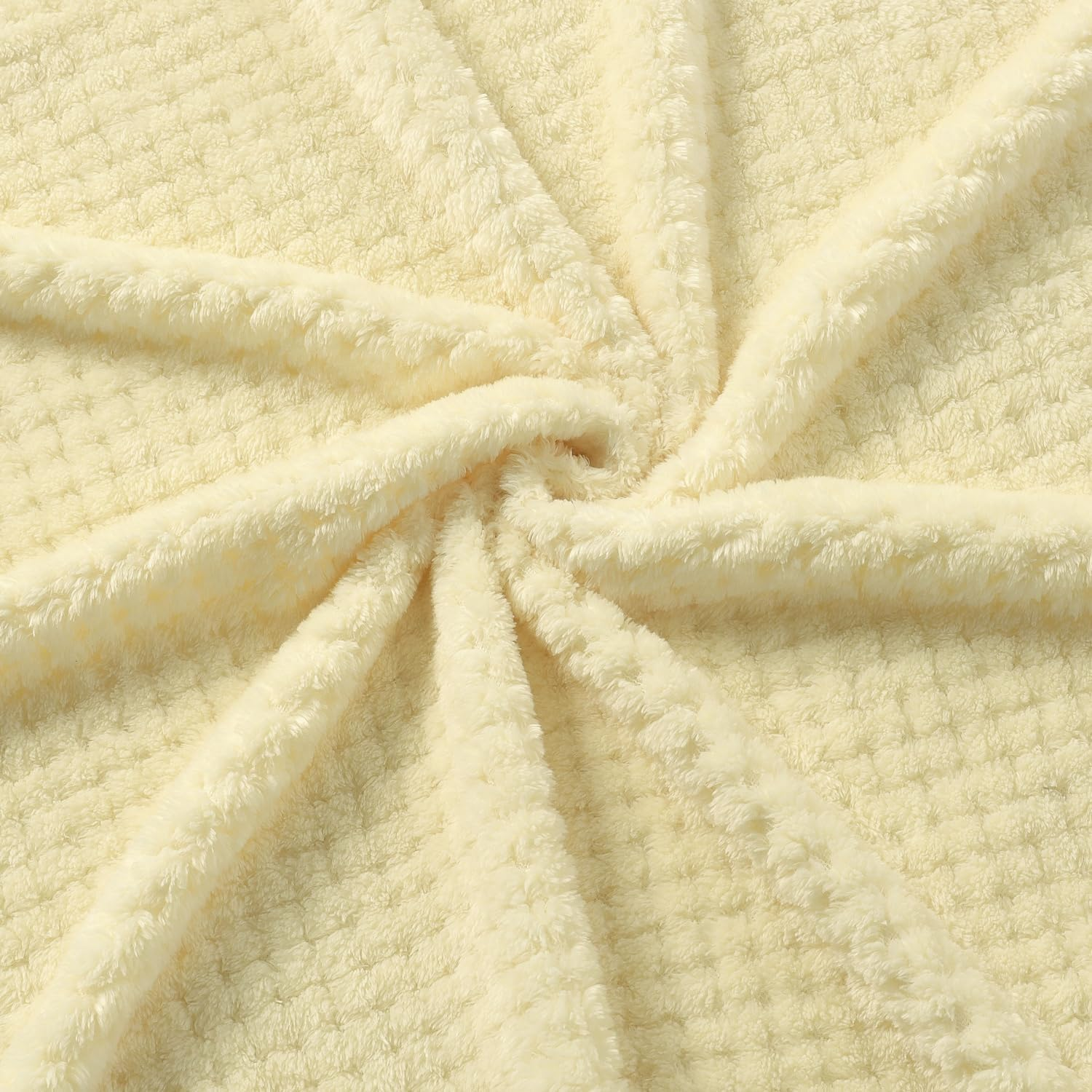 CREVENT 76X102Cm Cute Cozy Fluffy Warm Baby Blanket for Girls Infants Toddlers' Bedding Crib Cot Stroller, Baby Shower Birthday Newborn- Ivory Elephant image number 4