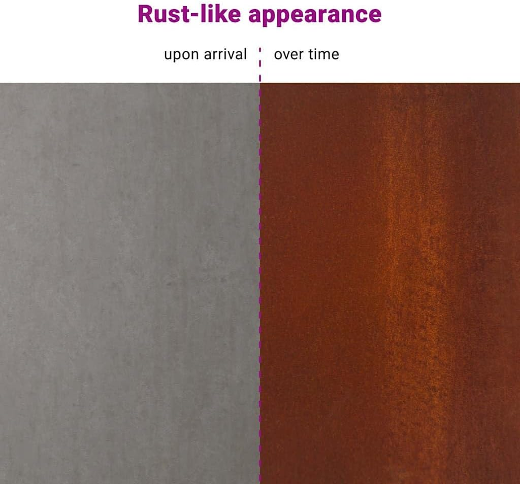 Vidaxl Planter Box 120X40X40 Cm Weathering Steel Y Pot for Garden/Patio/Balcony image number 4