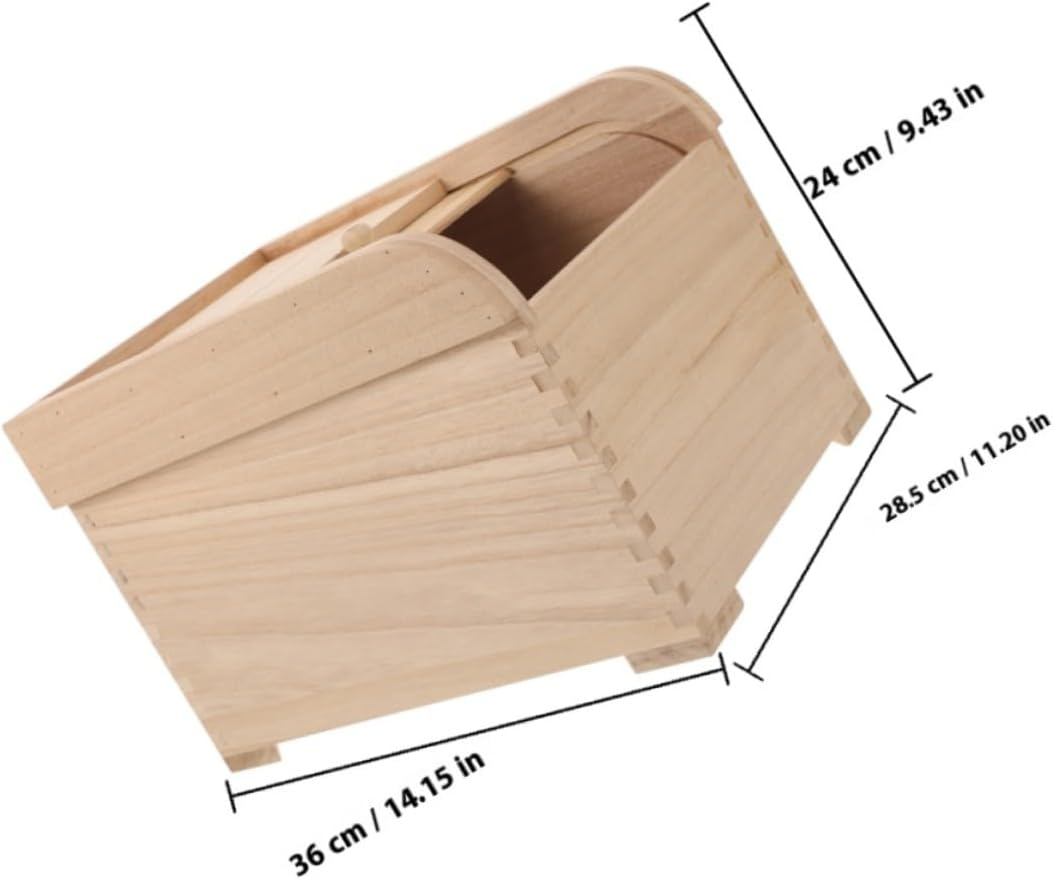 STAHAD Wooden Rice Storage Bin with Lid 10Kg Capacity Sealed Solid Paulownia Wood Food Container for Pantry Moisture and Kitchen Storage Organizer image number 1