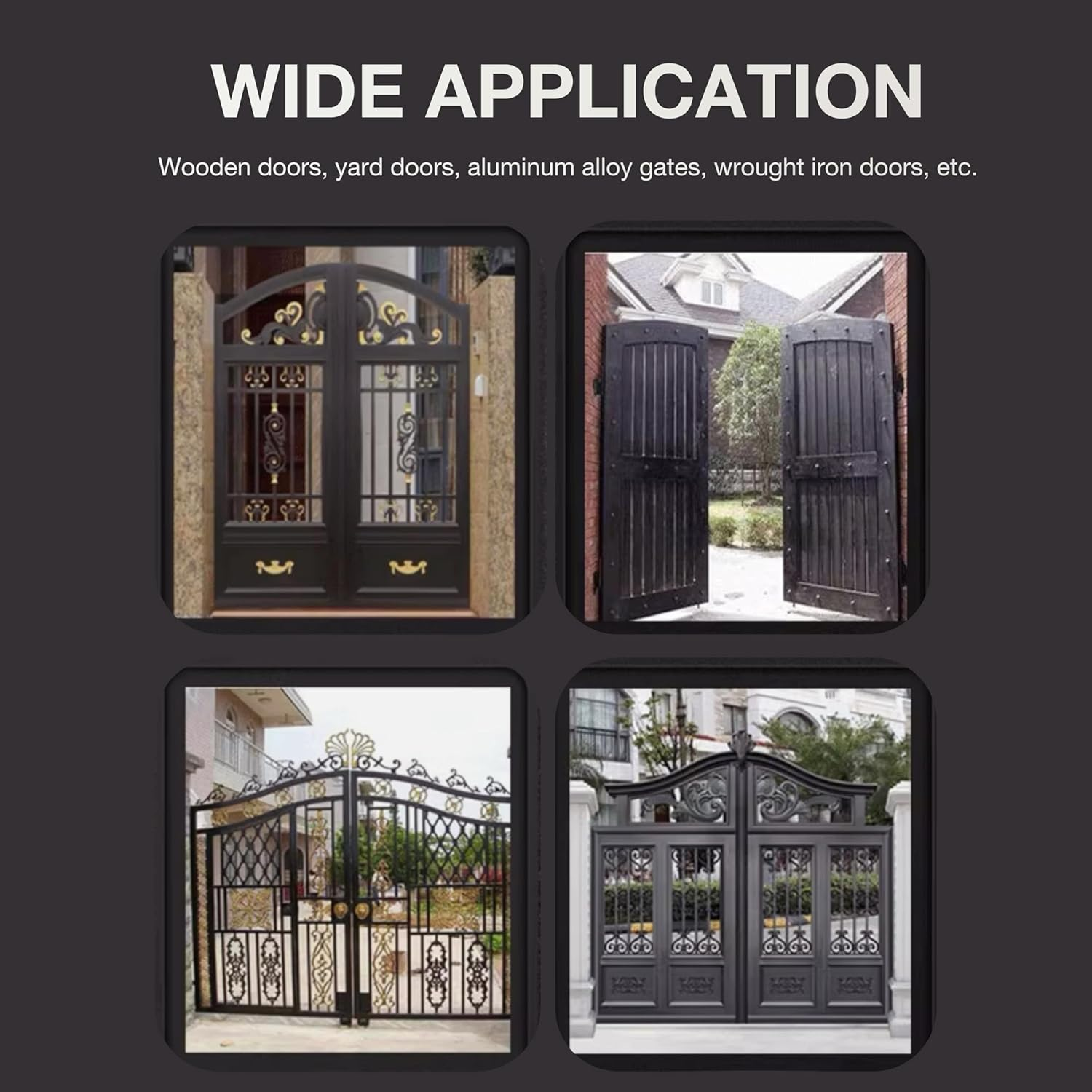 Double Sided Keyless Door Lock, Mechanical Double Sided Keypad Door Lock with Handle, Waterproof Zinc Alloy Gate Lock for Yard, Garden, Garage, Easy to Install (Black) image number 1