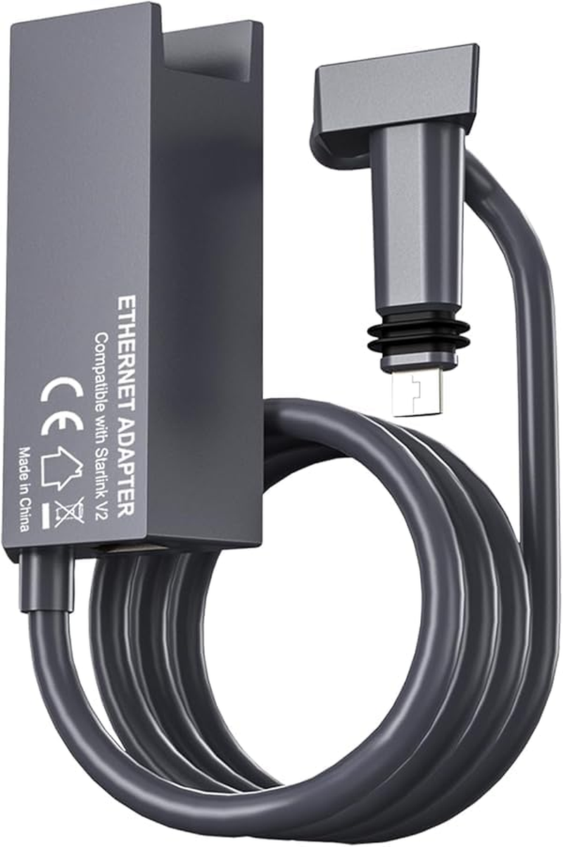 Starlink Ethernet Adapter for Starlink Gen2/V2 Satellite Rectangular Dish,Starlink to RJ45 Gigabit Ethernet with Fast and Stable External Network Cable for Starlink Actuated Gen 2 image number 5