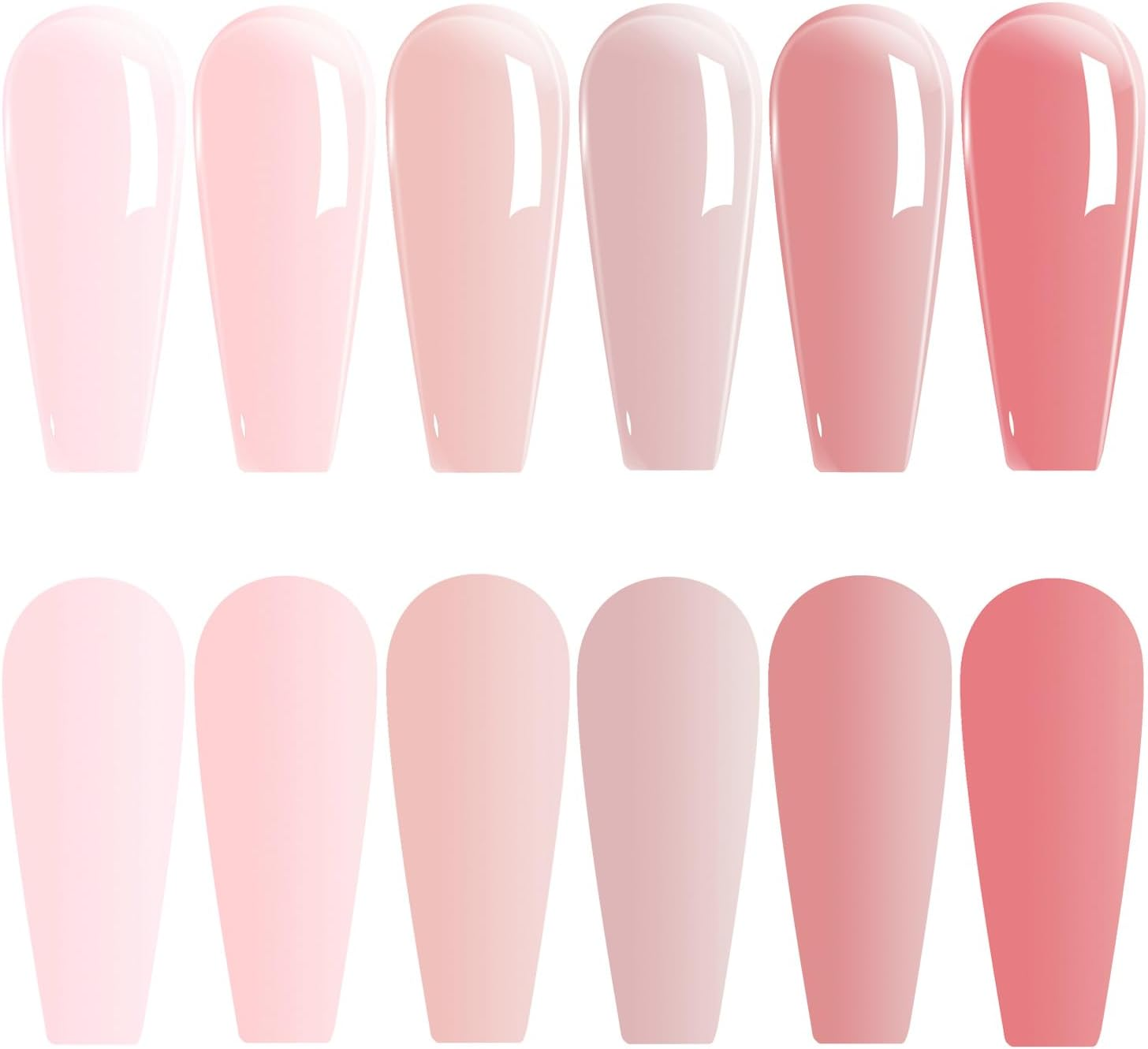 Vishine Nude Gel Polish Kit, Sheer Milky Pink Jelly Transparent Gel Nail Polish UV LED Gel Nail Gel Polish Varnish Nail Art DIY Saon 6Pcs 8ML - C054 image number 2