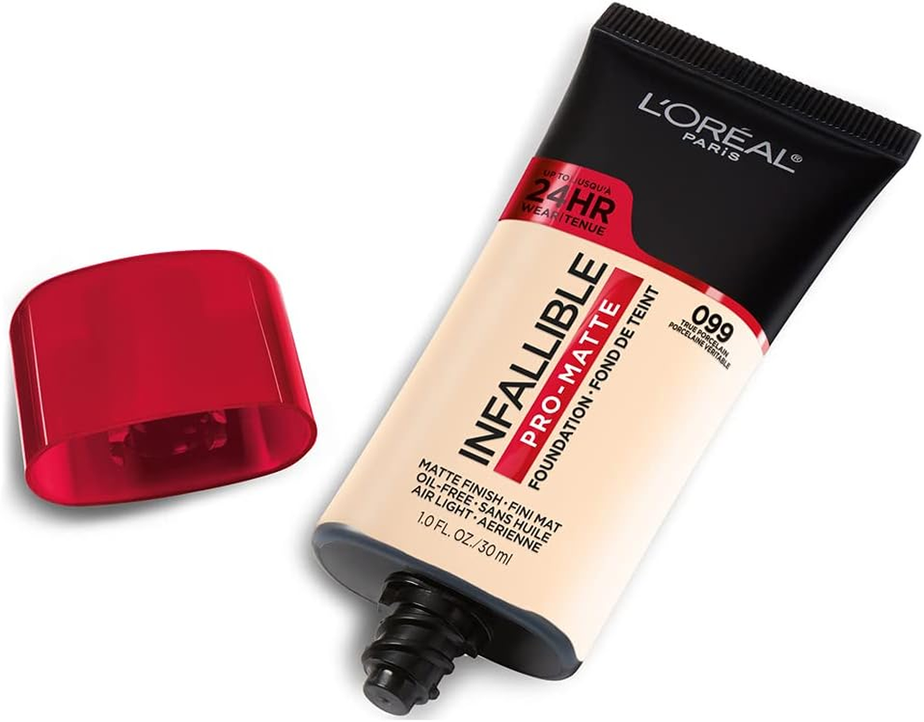 L'Oreal Paris Cosmetics Makeup Infallible Pro-Matte Liquid Longwear Foundation, True Porcelain, 1 Fl Oz. - 110 Cr&egrave;me Caf&eacute; image number 4