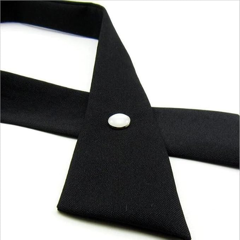 Tie for Men Women Adjustable Criss-Cross Bowtie School Uniform Pre Tied Bows for Girls Neck Tie Accessories image number 3