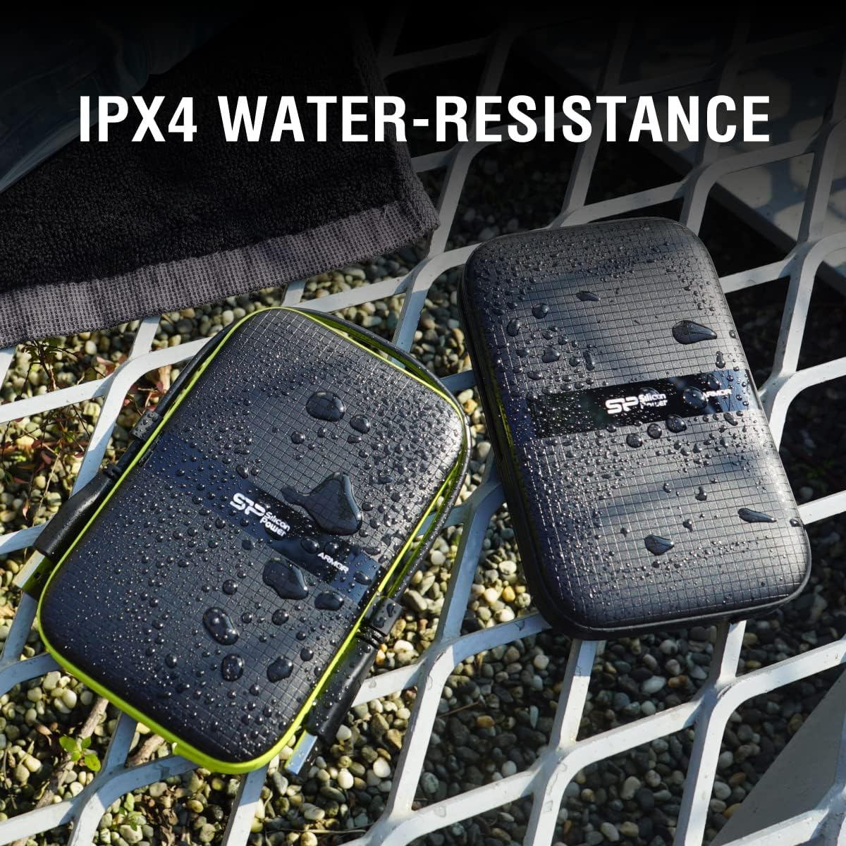 Silicon Power Armor A60 5TB Rugged Portable External Hard Drive, Military-Grade Shockproof Water-Resistant Anti-Slip Protection HDD USB 3.0 for PC Mac Xbox PS4, Green image number 1