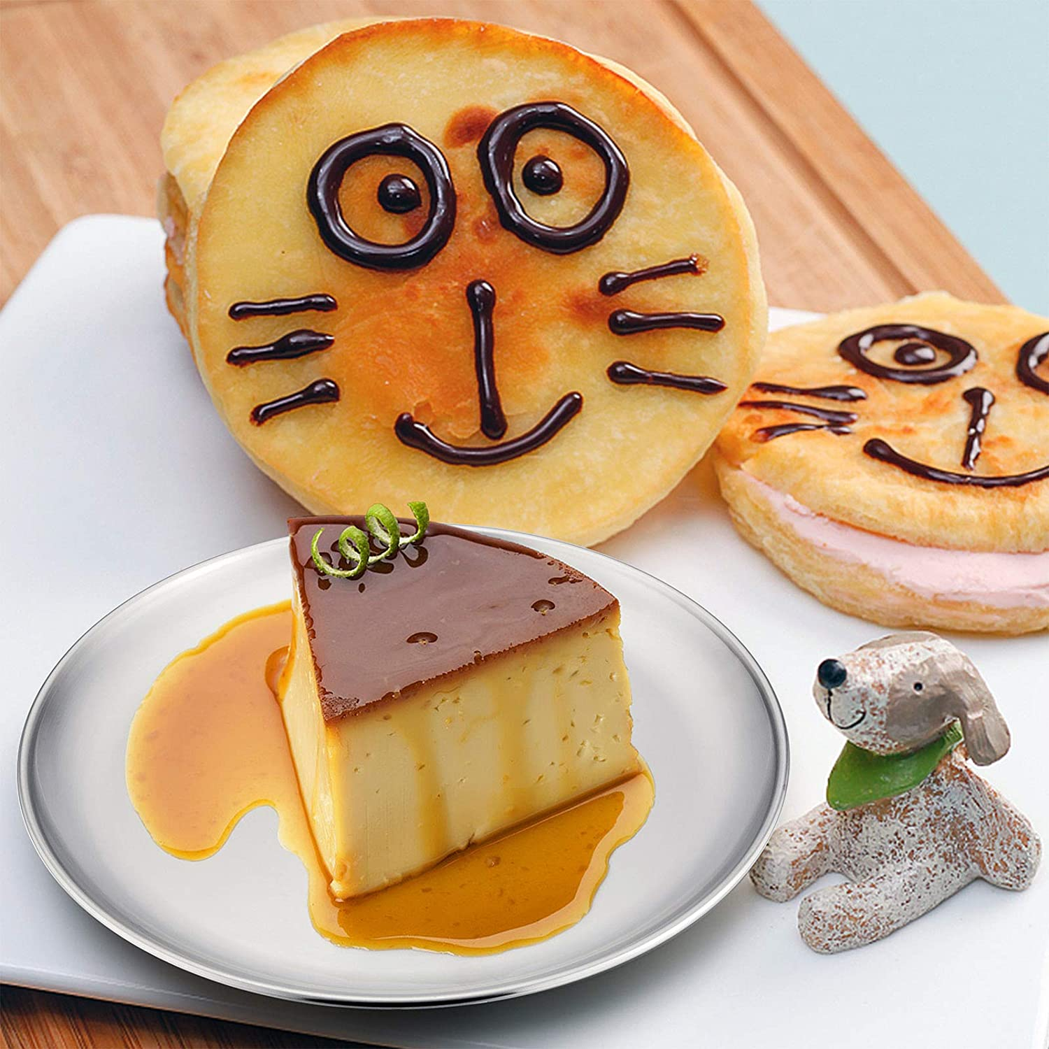 Haware Toddlers Kids 18/8 Stainless Steel Plates, Durable Metal 304 Feeding 8In Dishes for Serving/Snack/Camping, No Plastic and Dishwasher Safe - 4 Pack image number 6