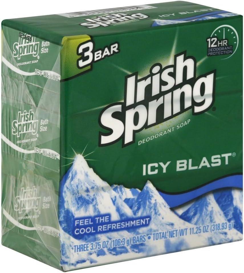 Irish Spring Deodorant Bar Soap, Icy Blast, 3. 2220Ml Bars, 3 Ea (Pack of 2) image number 2