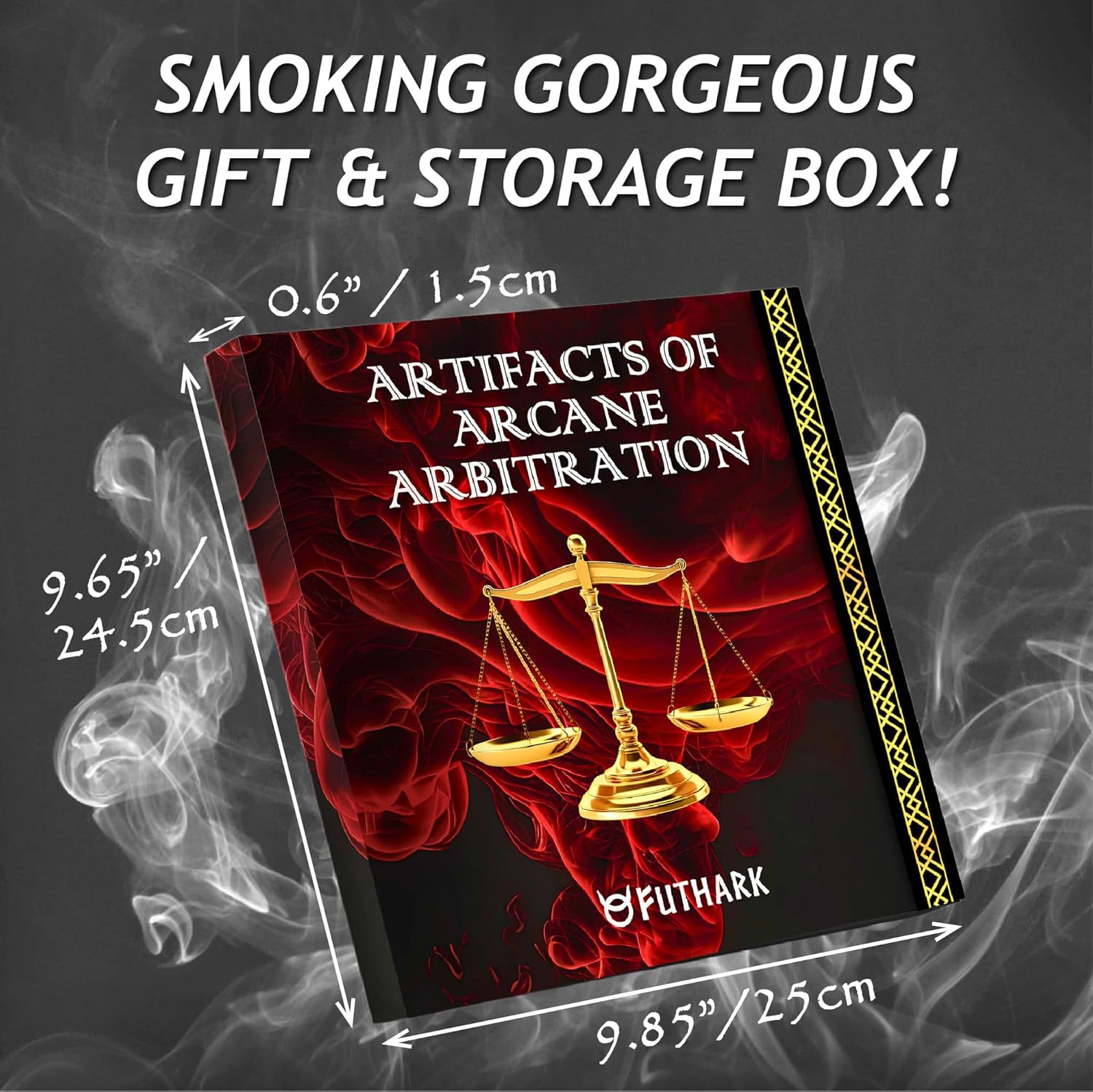 Futhark DND AOE Spell Templates, Set of 16 - Precise Acrylic Area of Effect DND Spell Effect Templates for Any RPG, DND Accessories for Dungeons & Dragons, D&D DM Gift (16-Piece Set of Frame)