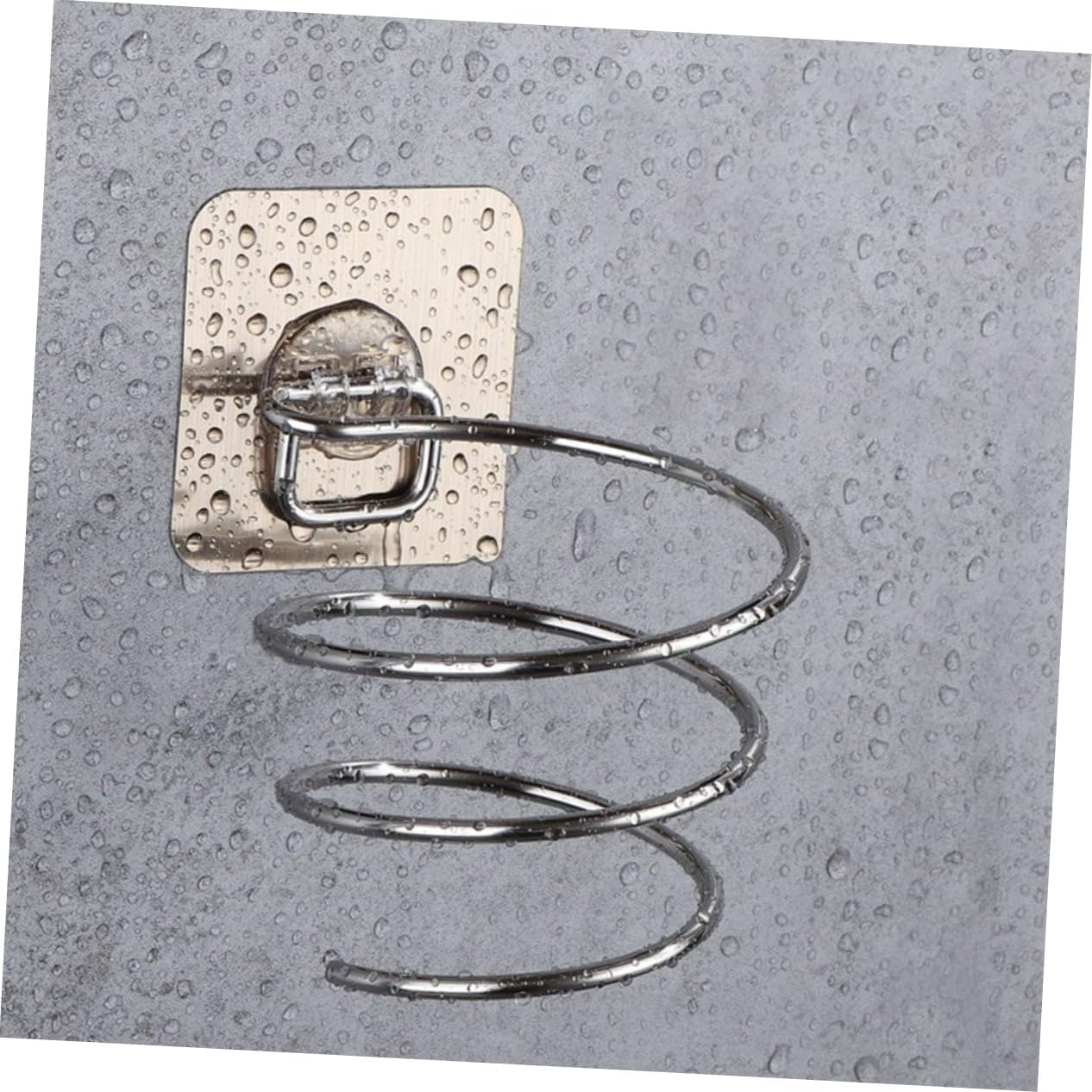 ERINGOGO No-Drilling Stainless Steel Hairdryer Rack Holder Wall-Mounted Hair Dryer Stand Space-Saving Washbasin Rack image number 5