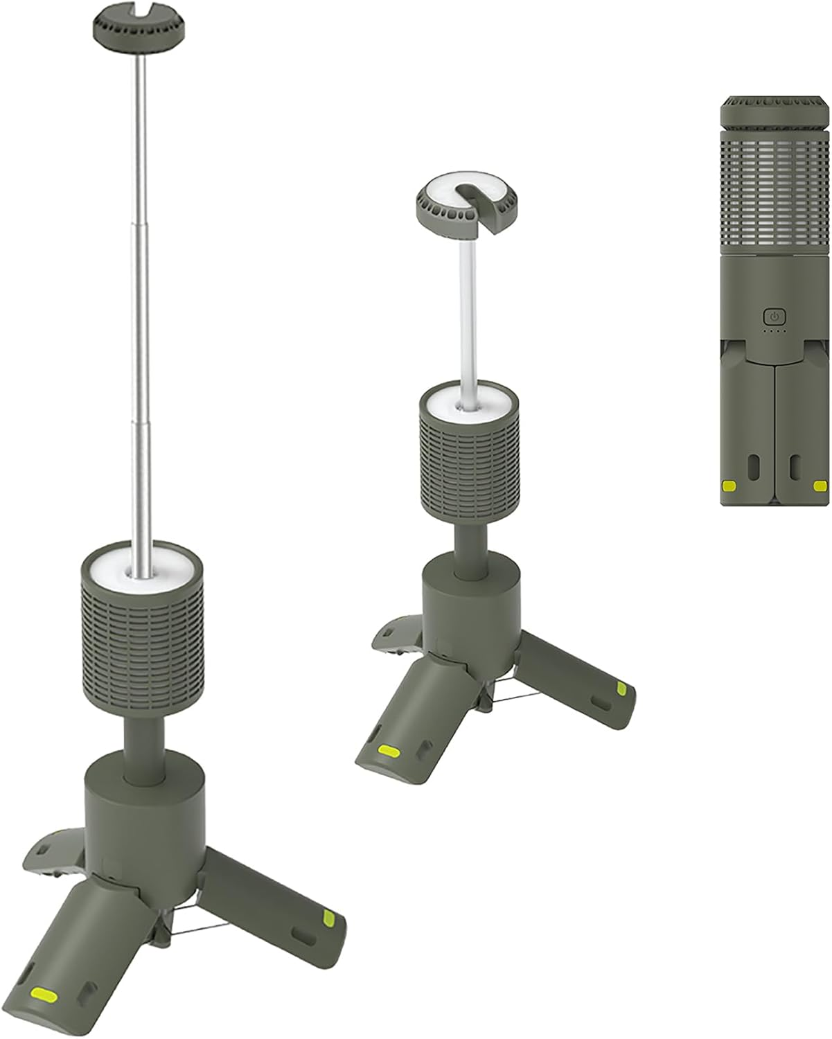 Camping Lights, 10000Mah Battery, Large Capacity LED Camping Lantern, Portable Telescopic & Foldable Rechargeable Night Light, Super Bright 800 Lumens, IPX7 Waterproof Outdoor Emergency,Travel (Green) image number 1