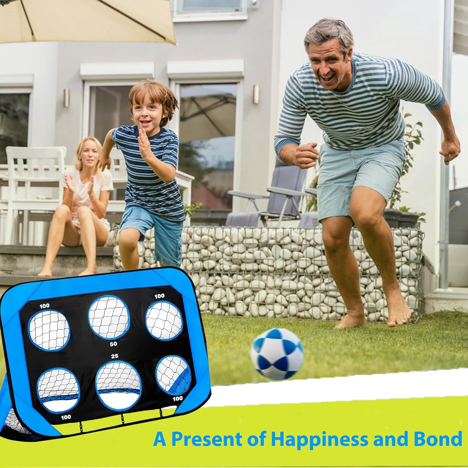 Soccer Goals Training Set with 4 Modes Soccer Training Equipment for Indoor Outdoor, Pop up Soccer Goal Posts with Carry Bag, Soccer Nets for Backyard