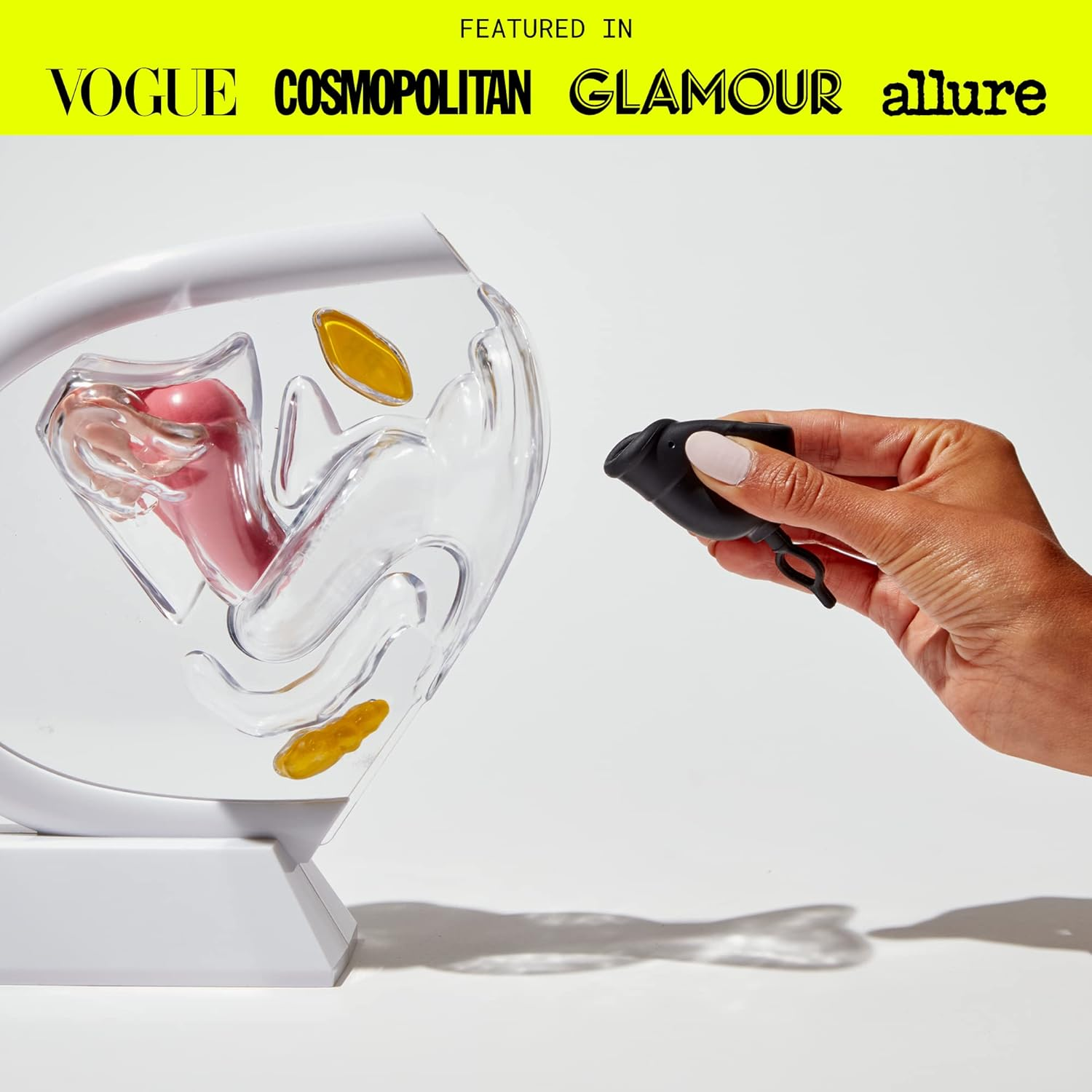 FLEX Menstrual Cup - Loved by All Body Types - Gift W/2 Discs - USA Made - Pull String Design - Soft - Stain Proof - Great for Beginners - Adjustable Stem for Custom Fit - 12 Hour Wear (Slim)