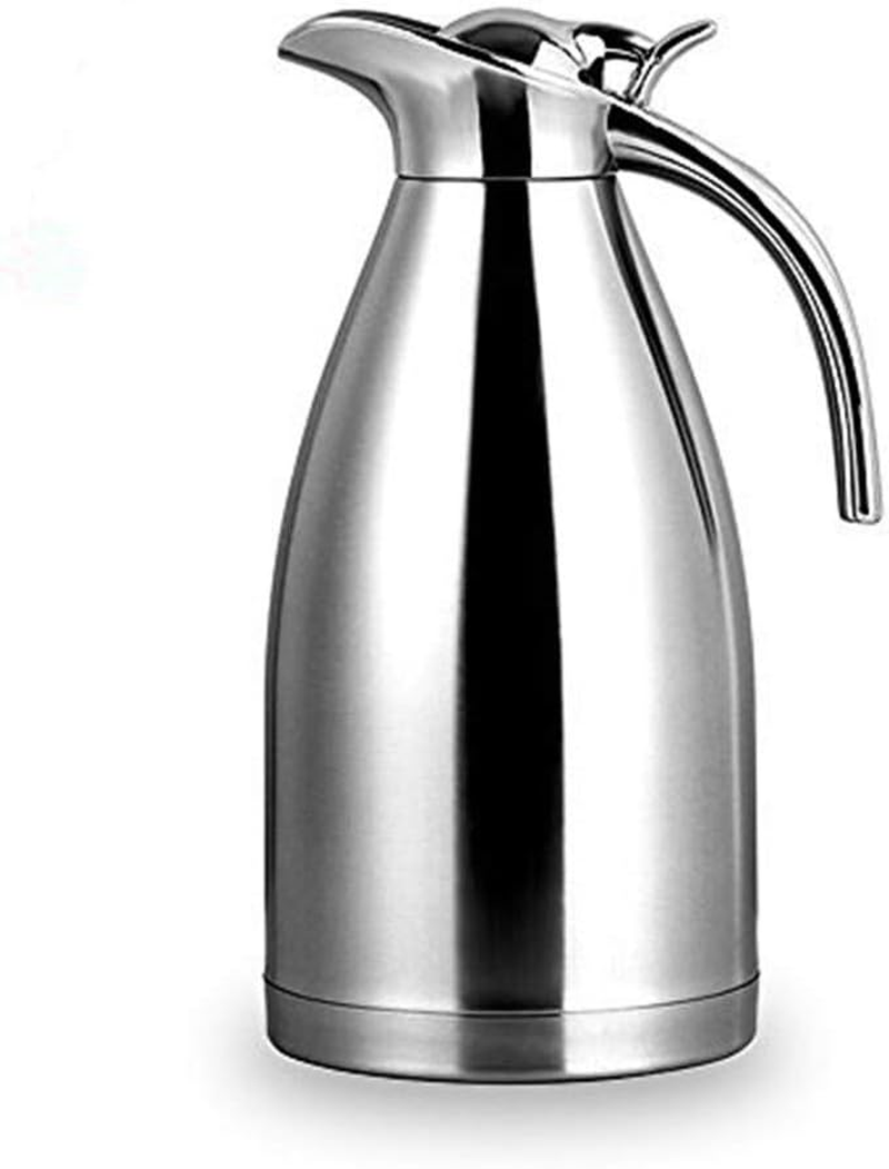 Bonnoces 64 Oz Stainless Steel Thermal Carafe - Double Walled Vacuum Insualted Thermos/Carafe with Lid - Coffee/Tea Carafe Heat & Cold Retention - 2 Liter image number 5