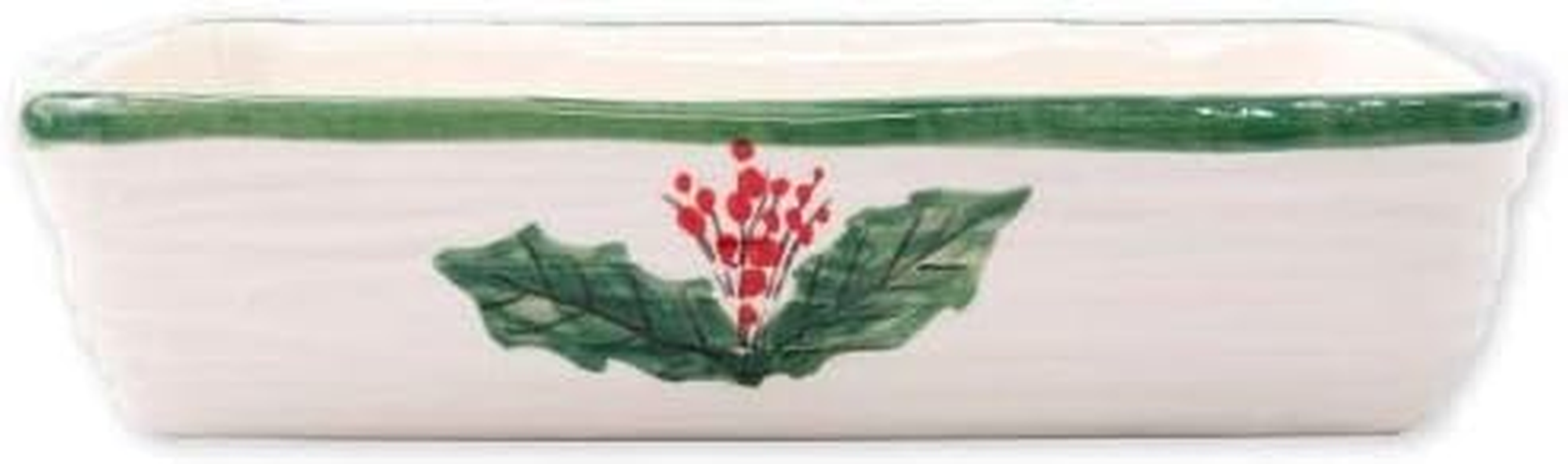 Vietri Old St. Nick Rectangular Baker, Santa'S Christmas Recipe on Handcrafted Baking Piece image number 1