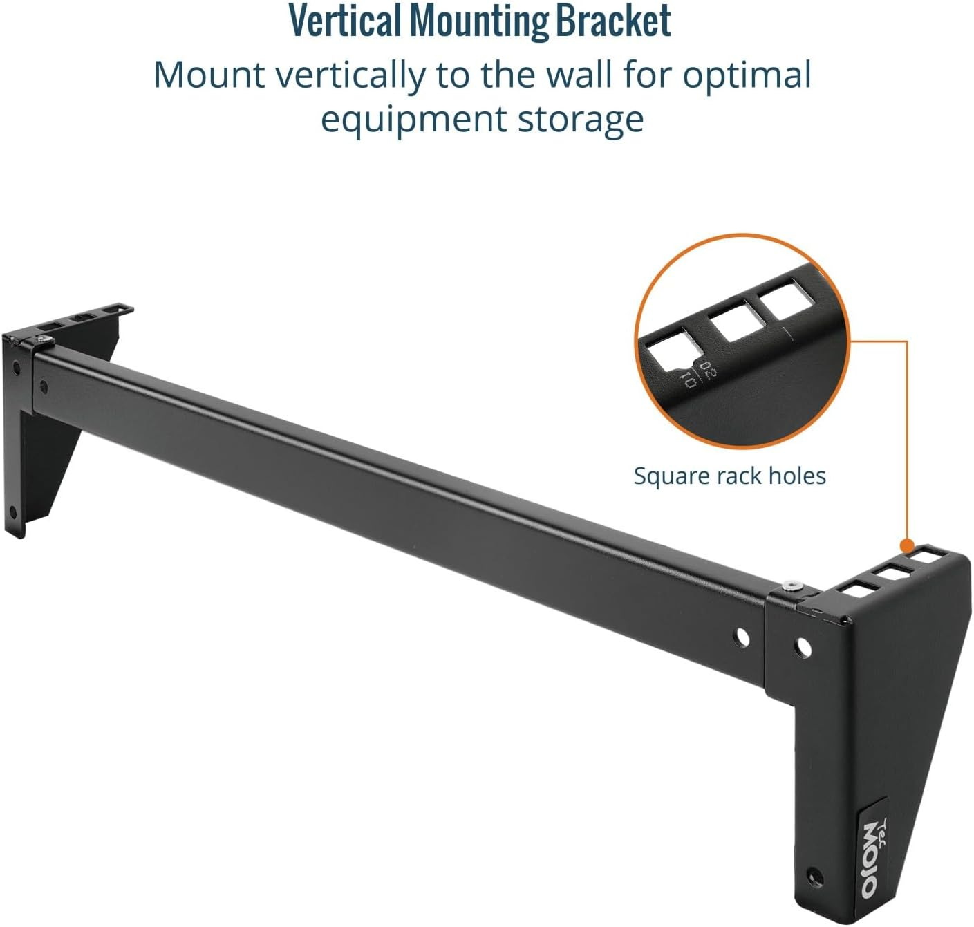 Tecmojo 1U Vertical Wall Mount Rack, Foldable Wall Mount Patch Panel Bracket, Server Rack, 20Kg Capacity for 19'' Server, Network and Data Equipments image number 4