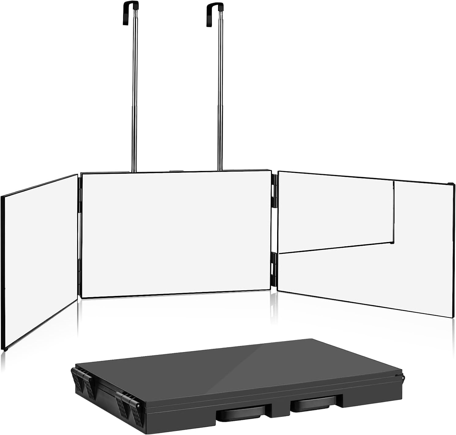 3 Way Mirror for Self Hair Cutting, 360 Trifold Barber Mirrors 3 Sided Makeup Mirror to See Back of Head, Used for Hair Coloring, Braiding, DIY Haircut Tool Are Good Gifts for Men Women (Without LED) image number 2