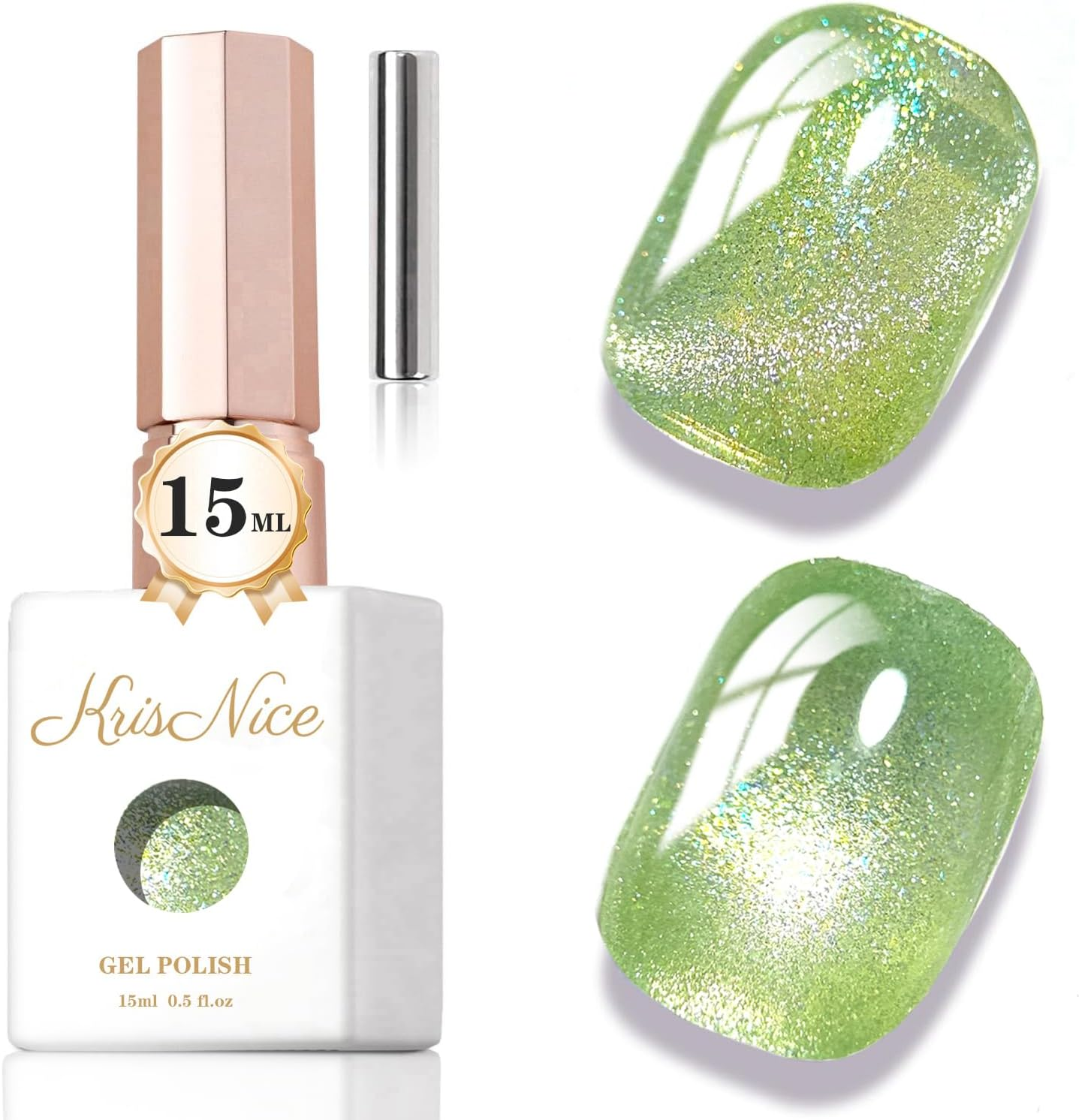 0.5 OZ Cat Eye Gel Polish with Magnet 15ML Holographic Glitter Shimmer Translucent Jelly Color Magnetic Nail Polish Salon DIY at Home (Glass Blood Red-My008)