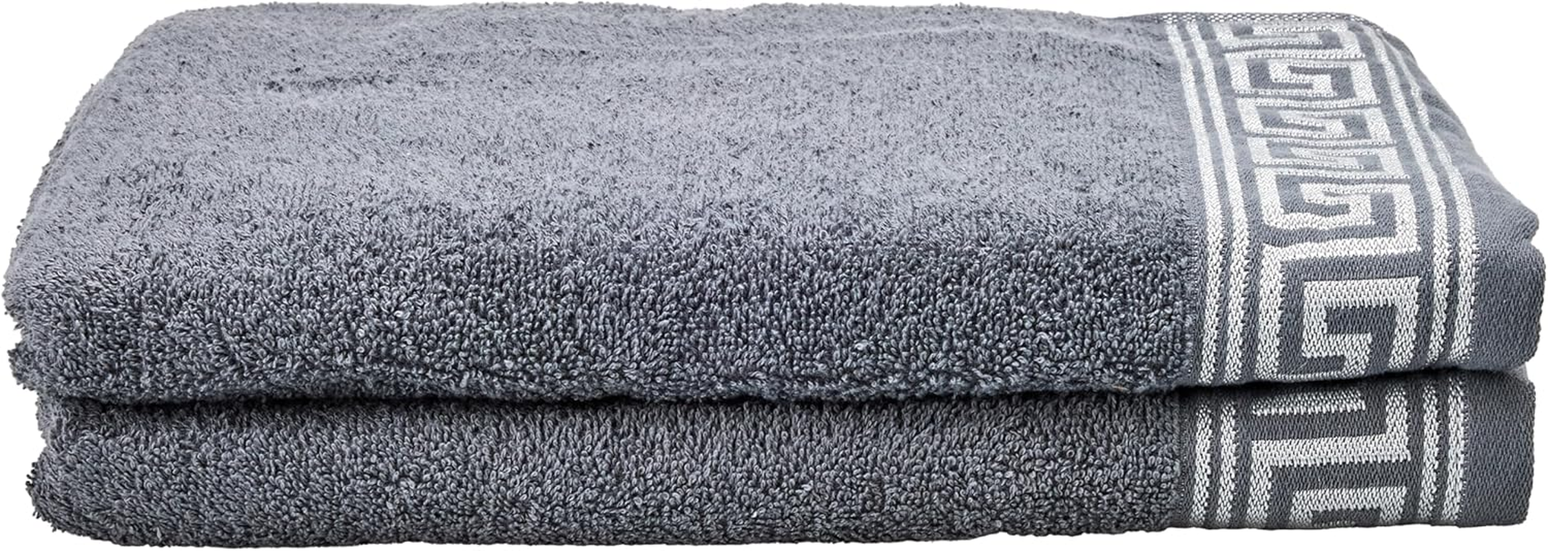 GC GAVENO CAVAILIA Extra Large Bath Sheet 500 GSM - 2 Pack Ringspun Cotton Towel for Bathroom - Highly Absorbent Towel Set - Washable Greek Towels - Black - 80X170 image number 6