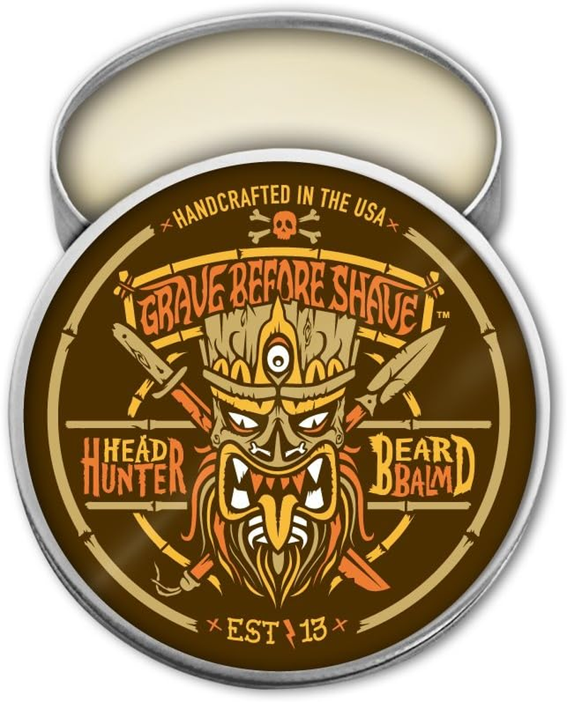 Grave before Shave Head Hunter Beard Balm (Tropical Summer Aroma) (4 Oz.) image number 1