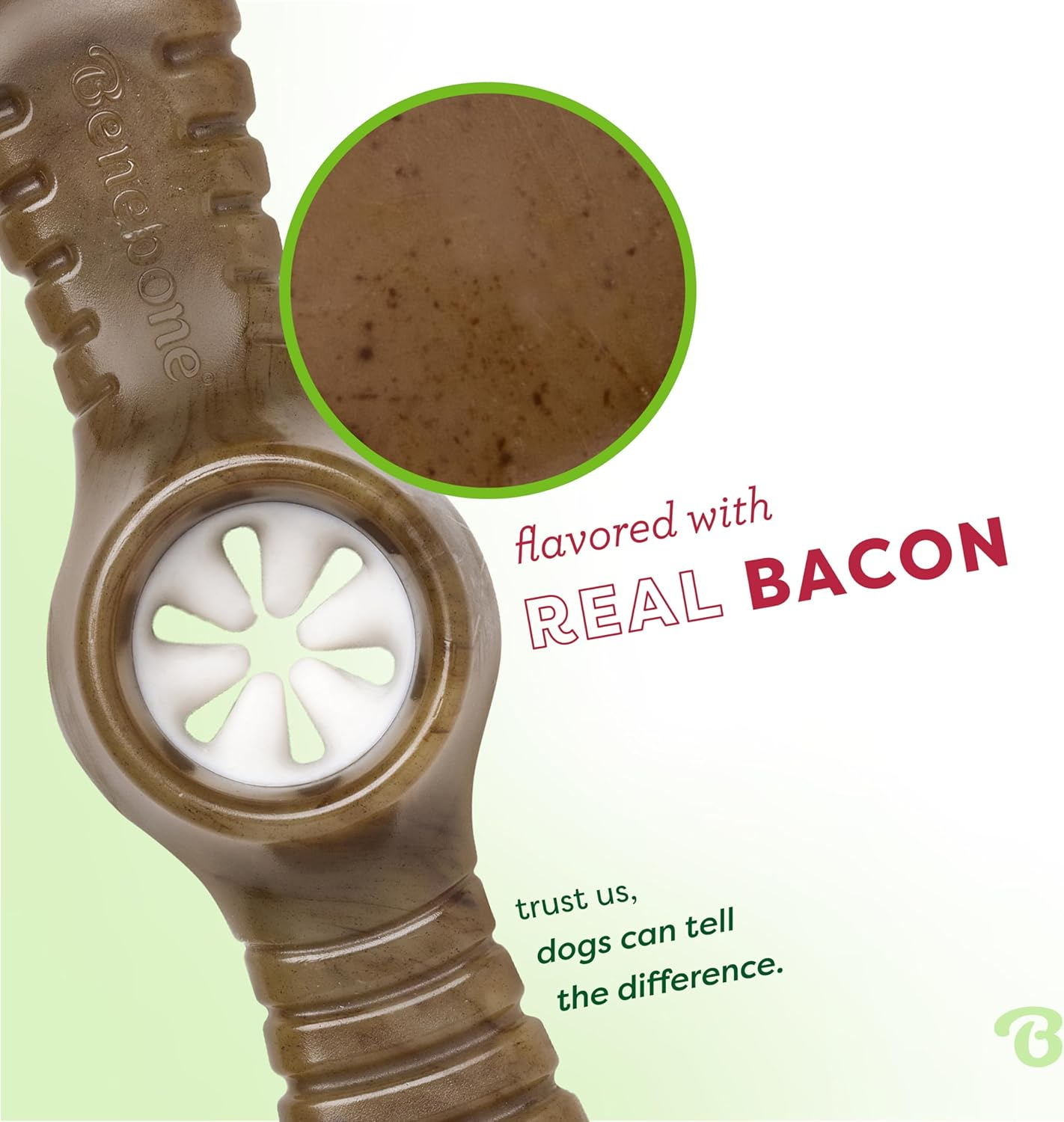 Benebone Pawplexer Interactive Treat Dispensing Tough Dog Puzzle Chew Toy, Made in USA, Small, Real Bacon Flavor image number 3