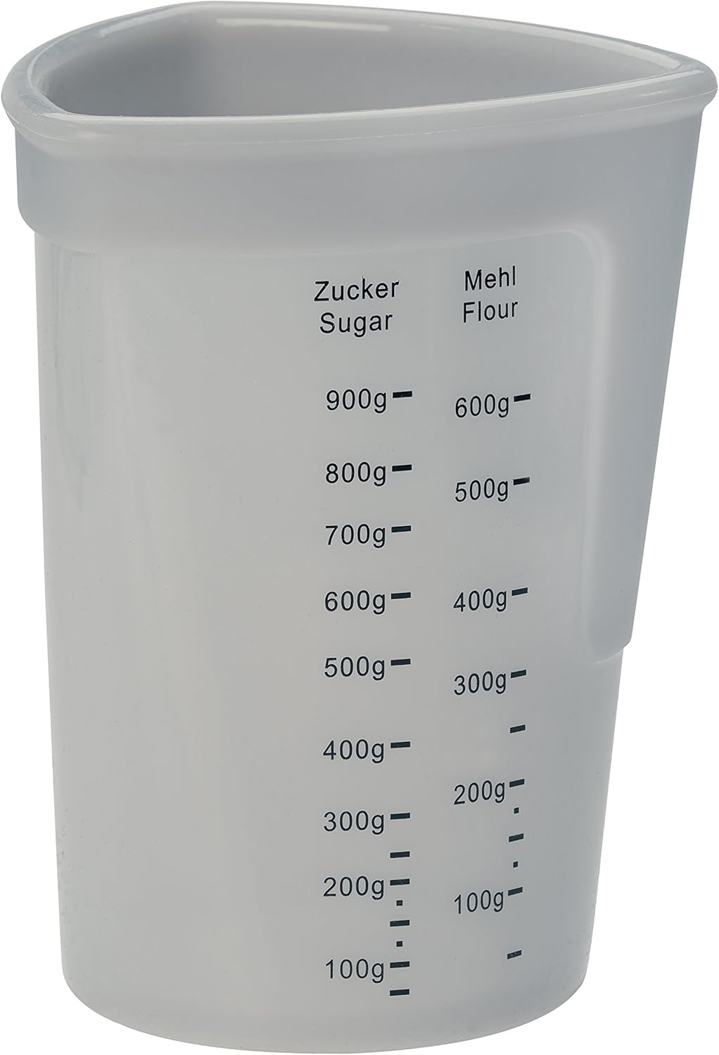 Lurch 70260 Measuring Jug 100% BPA Platinum Silicone 1 Litre with Scales for Liquids, Flour and Sugar, Transparent image number 1