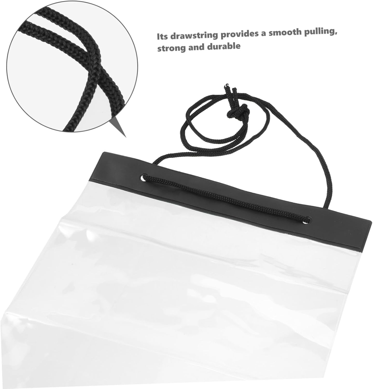 STAHAD Waterproof Drawstring Pouch File Holder PVC Document Bag Foldable Travel Organizer for Camping and Outdoor Training Office Use image number 4