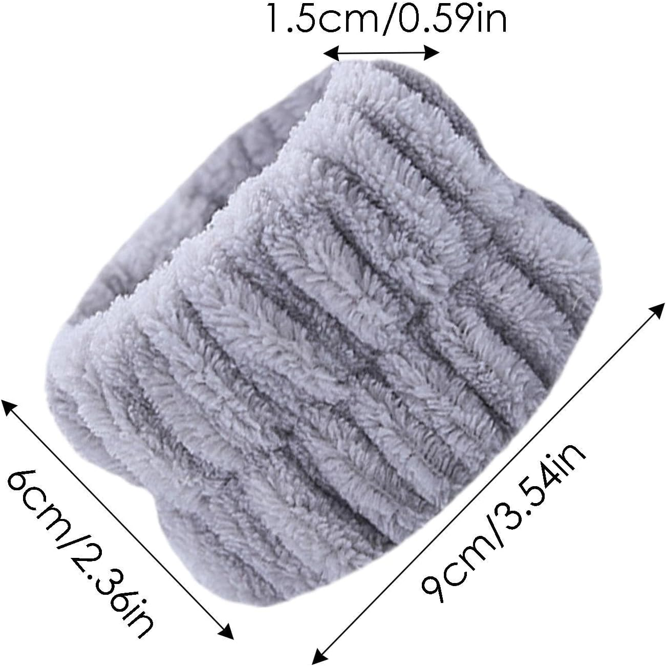 Wrist Wash Bands - Face Wash Wristbands | 2 Pieces Coral Fleece Spa Wristband | Sports Sweat Wiping Bracelet | Absorbent Wristbands for Girls Women Prevent Liquid from Spilling down Arms