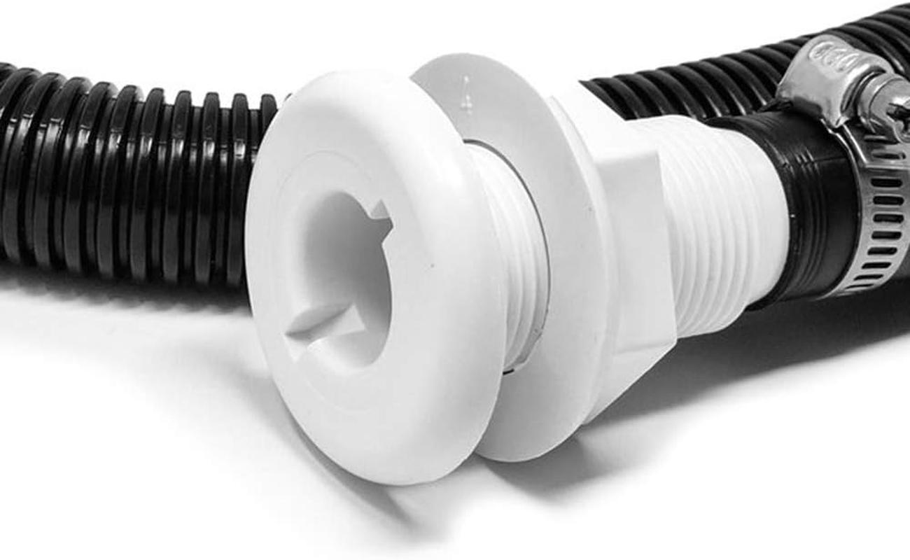 Bilge Pump Installation Kit Bilge Pump Hose 1-1/8-Inch Dia Plumbing Kit | 6 FT Premium Quality Kink-Free Flexible PVC Hose | Includes 2 Clamps and Thru-Hull Fitting image number 2