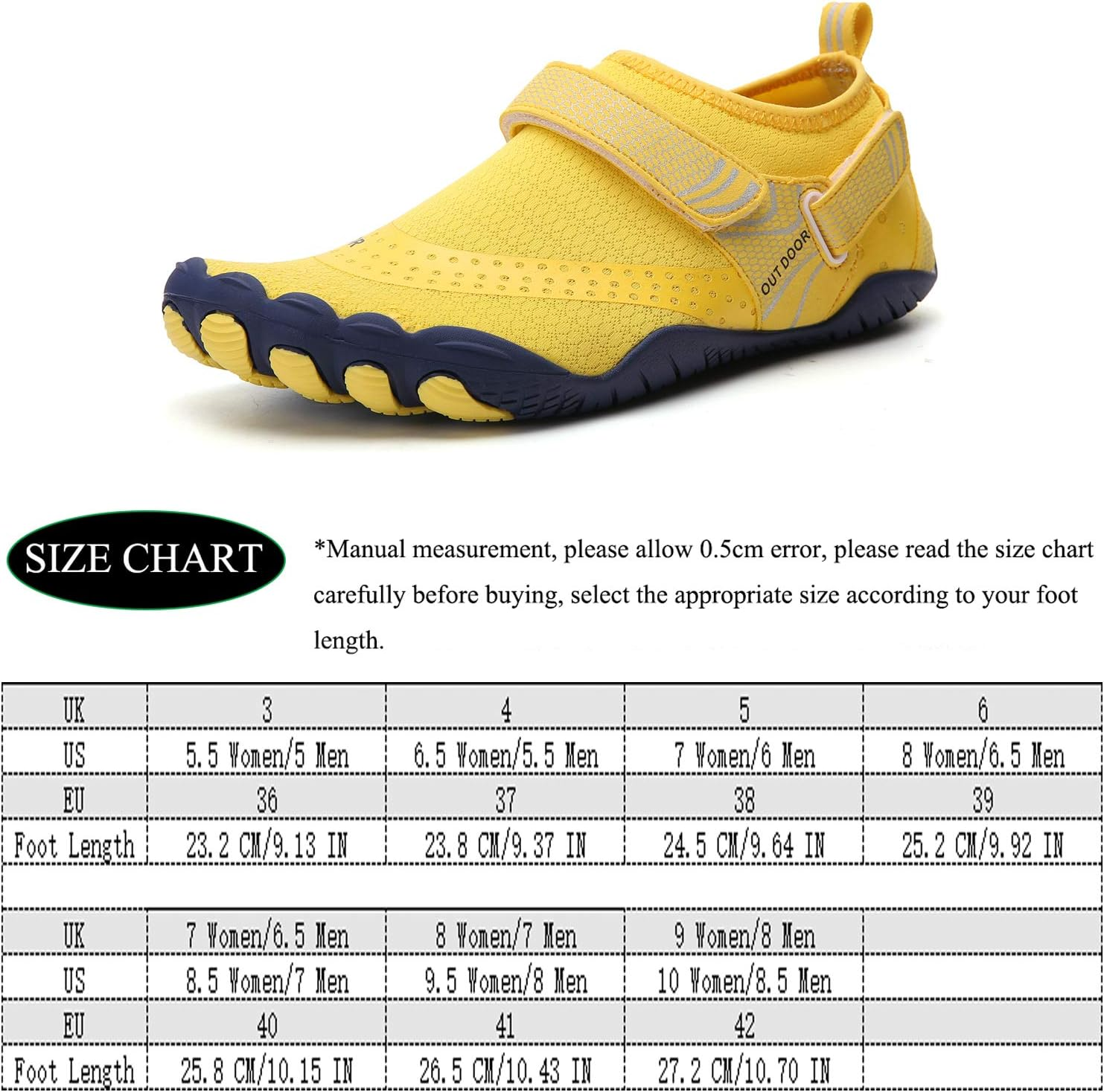 Funmoon Barefoot Water Shoes Mens Womens Quick Dry Aqua Shoes Unisex Swimming Shoes for Men, Beach, Diving, Surfing, Boating, Snorkeling Shoes image number 4