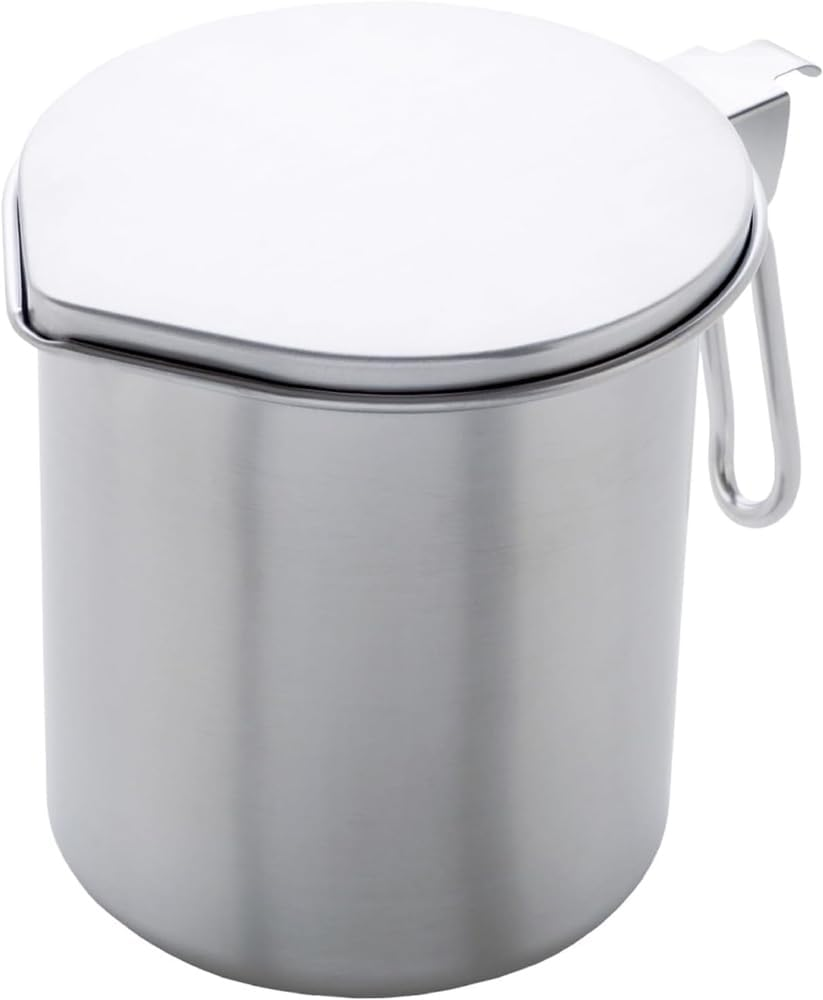 Ernest A-77198 Oil Pot, 30.4 Fl Oz (900 Ml), Stainless Steel, Drip Resistant (For Oil 900) + Activated Carbon Cartridge (Approx. 10 Uses) Popular Brand by Major Restaurants image number 4