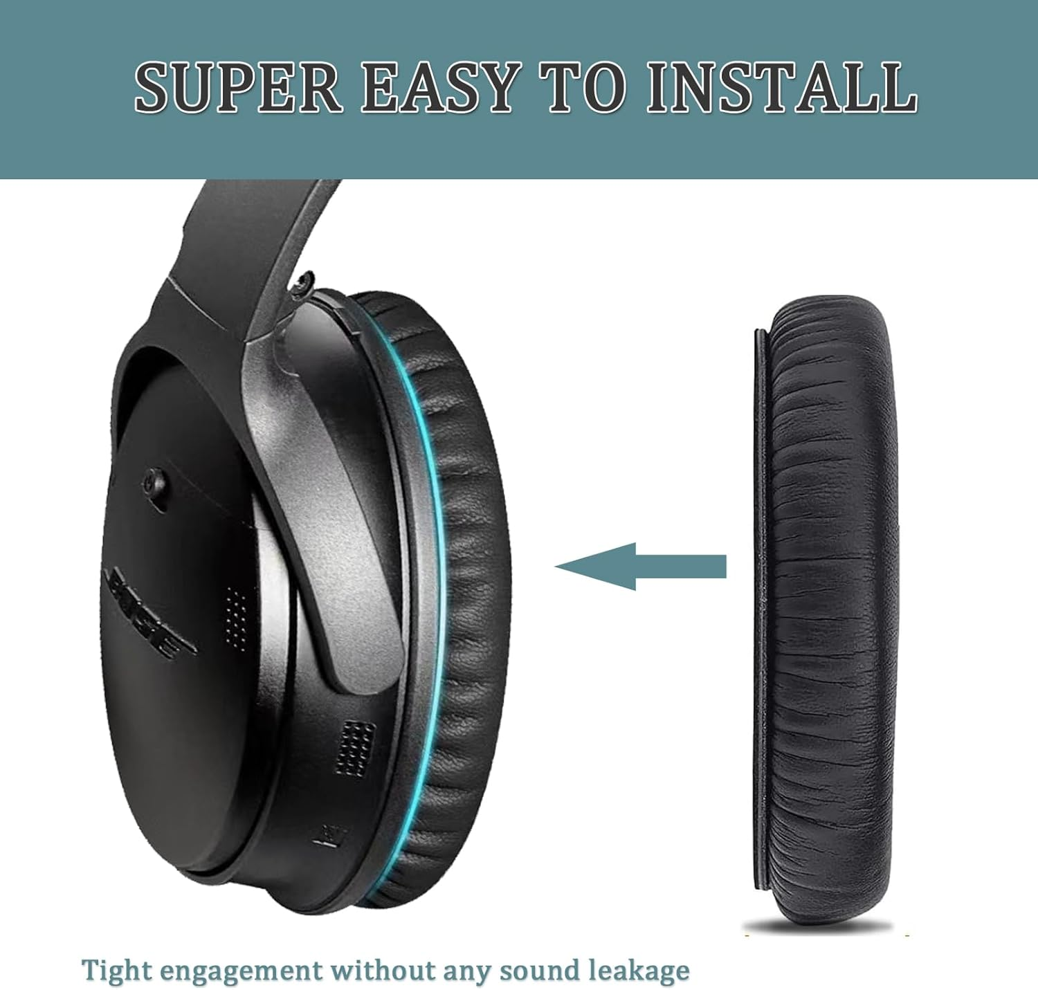 Replacement Ear Pads for Bose QC35/ QC35 Ii(Quietcomfort 35) Headphones image number 1